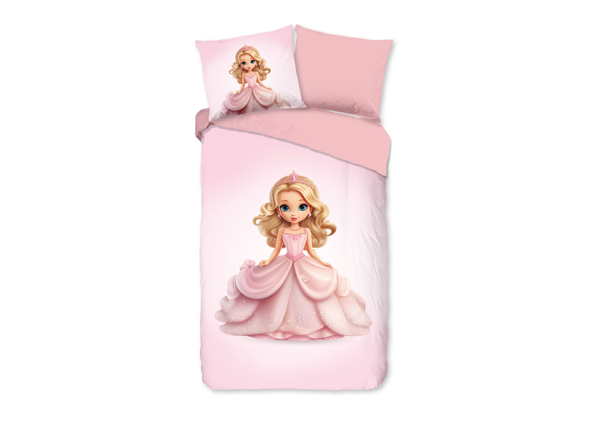 Dekbedovertrek Bella 140x220cm - microvezel - roze - Housse de couette Bella 140x220cm - microfibre - rose