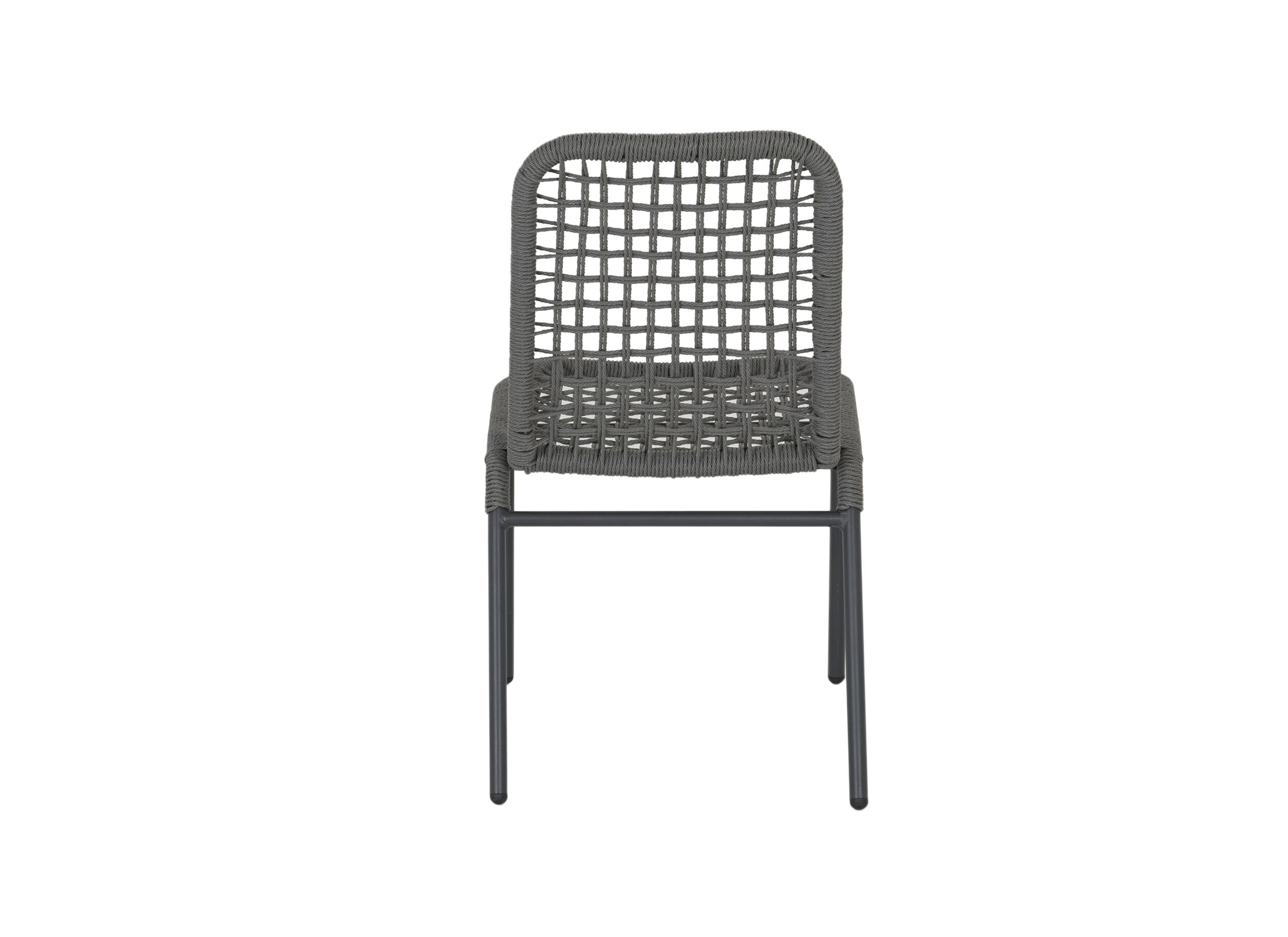 Chaise de jardin Hopi 55x61x81cm - artificial rattan - anthracite