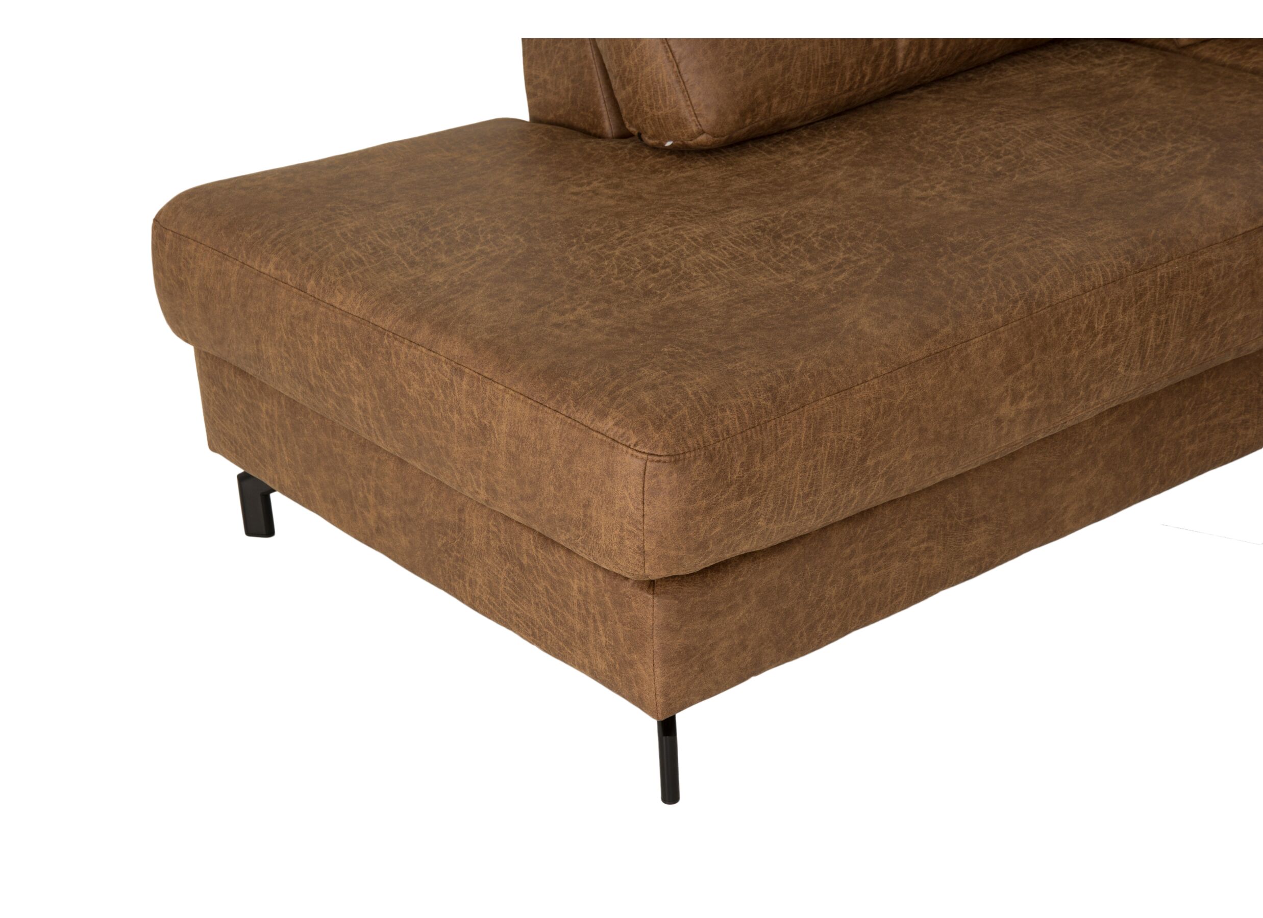 Canapé d'angle Alicante 373x228cm - tissu - cognac