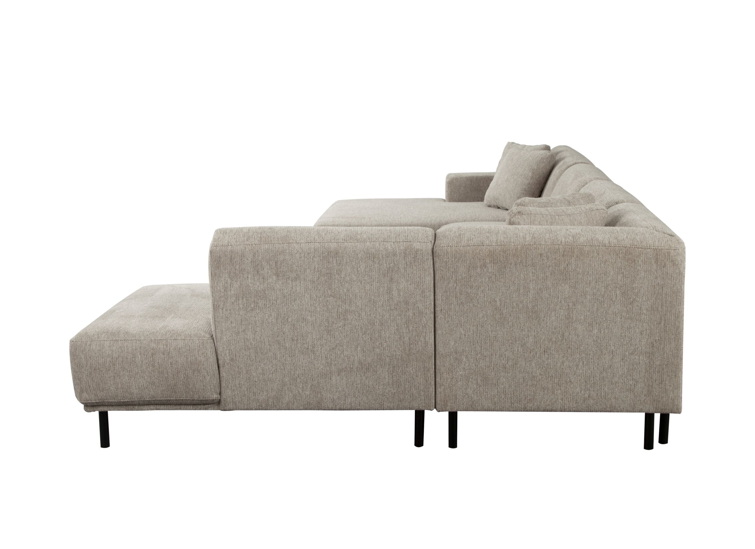 Overzichtsfoto - Hoeksalon Kent 390x230cm - stof - grijs