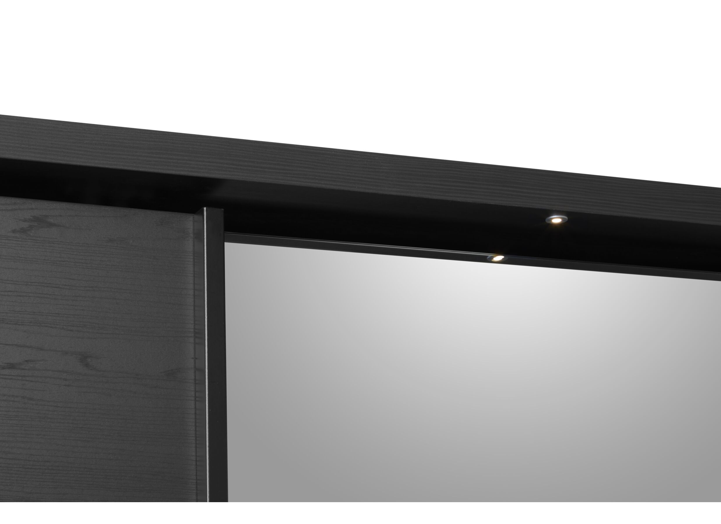 Armoire à portes coulissantes Rosie 245cm - mélamine - noir