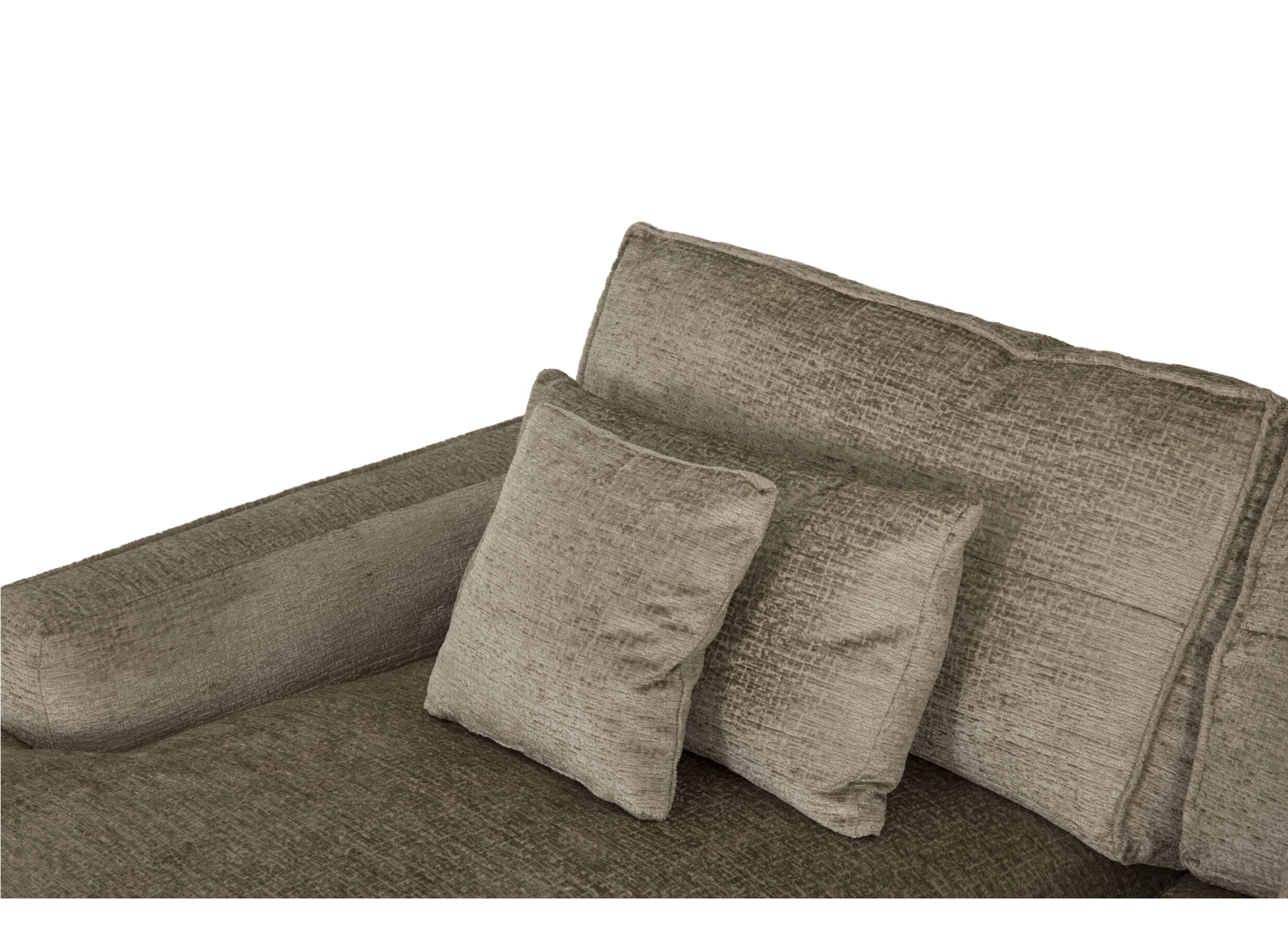 Canapé d'angle Castor 357x150cm - tissu - beige