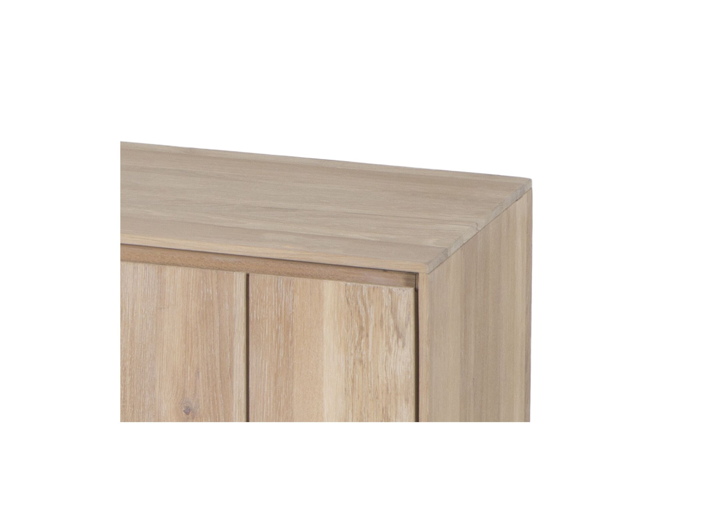 Tv-meubel Polar 145cm - eik massief & fineer & decor - naturel