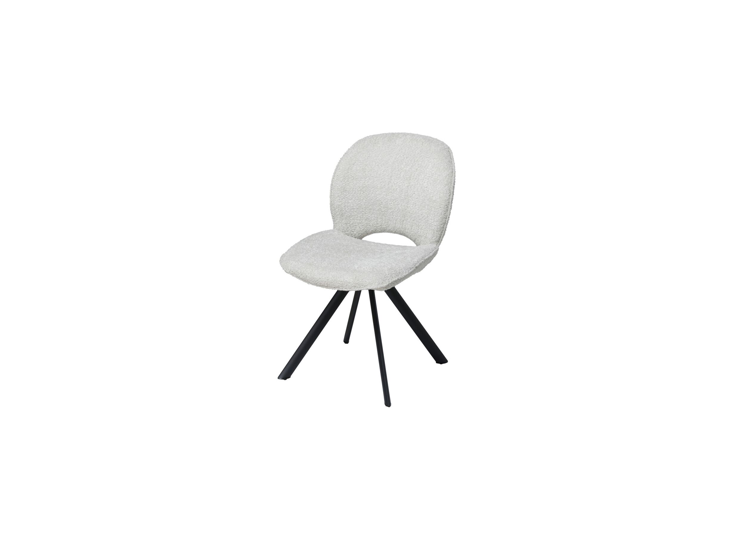 Hoofdfoto - Draaistoel Adrian 60x58x86cm - polyester - wit