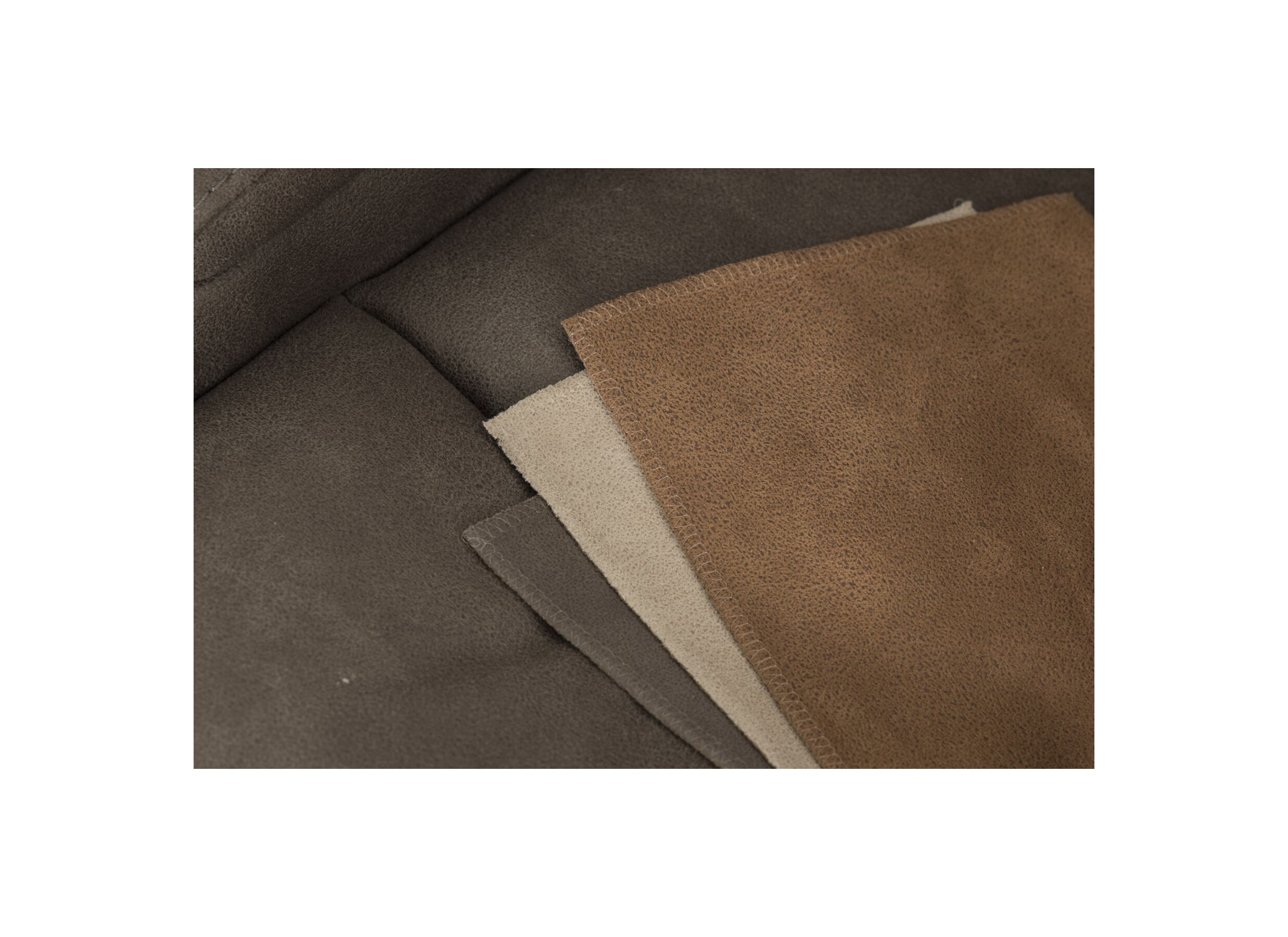 Couleurs - Canapé Cluny 3+2 places - tissu - brun gris avec relax