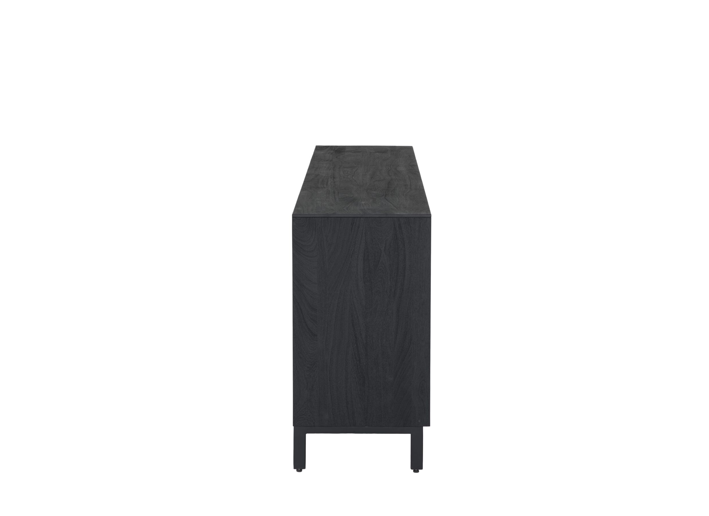 Buffet Aquilano 225cm - acacia massif - noir