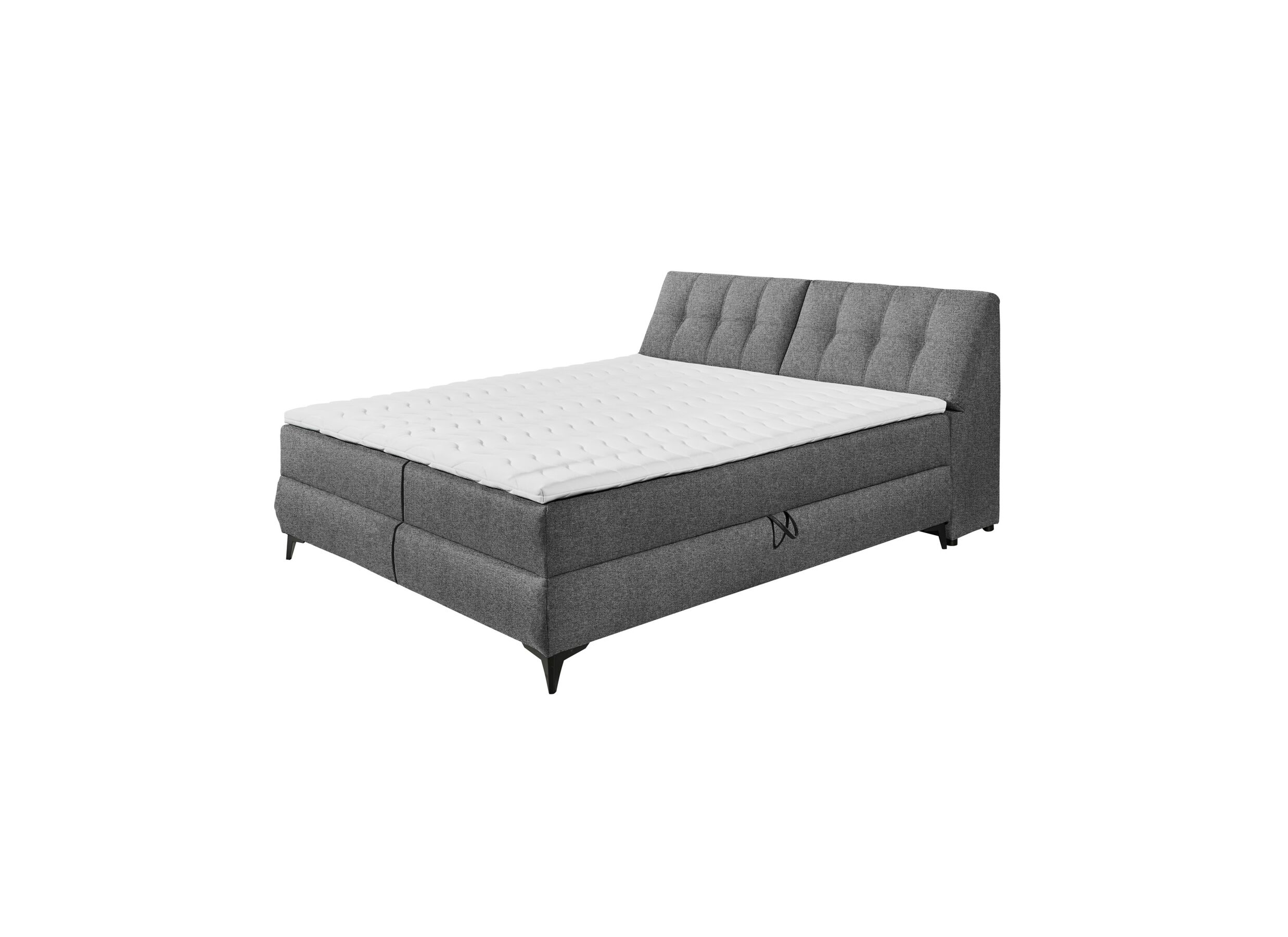 Bedbox Atlantis 160x200cm met opbergruimte stof antraciet