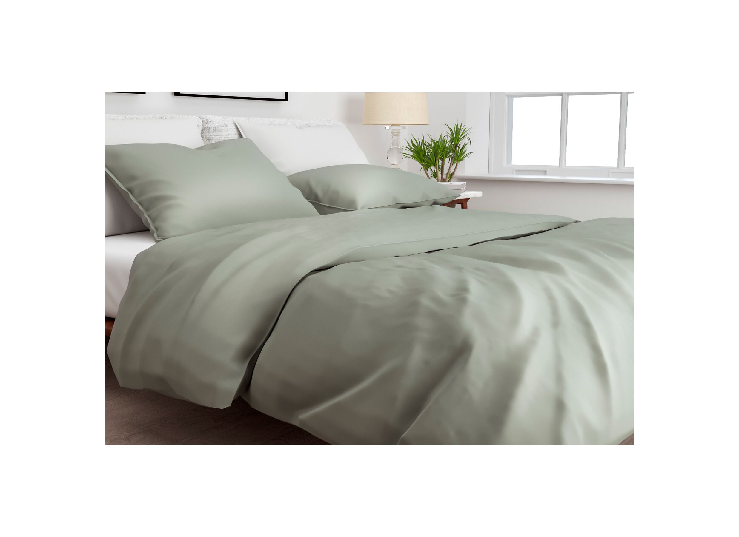 Foto ambiance - Housse de couette 240x220cm coton satin