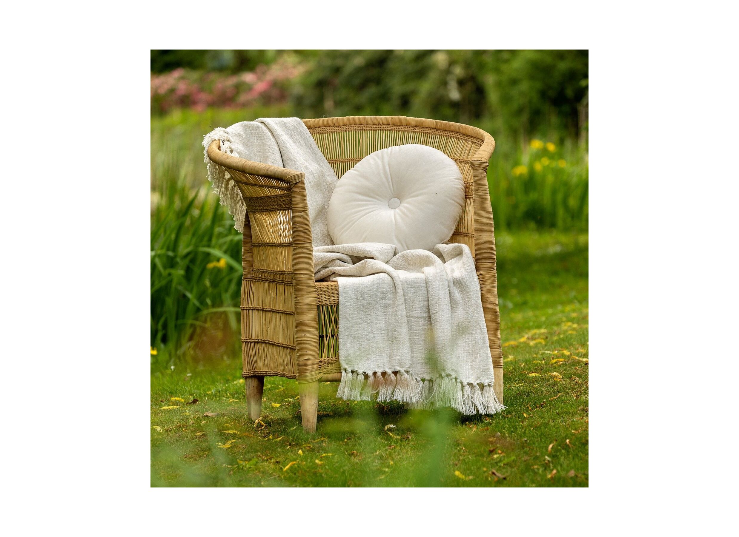 Foto ambiance - Coussin Olly 40x40cm- tissu - snow white