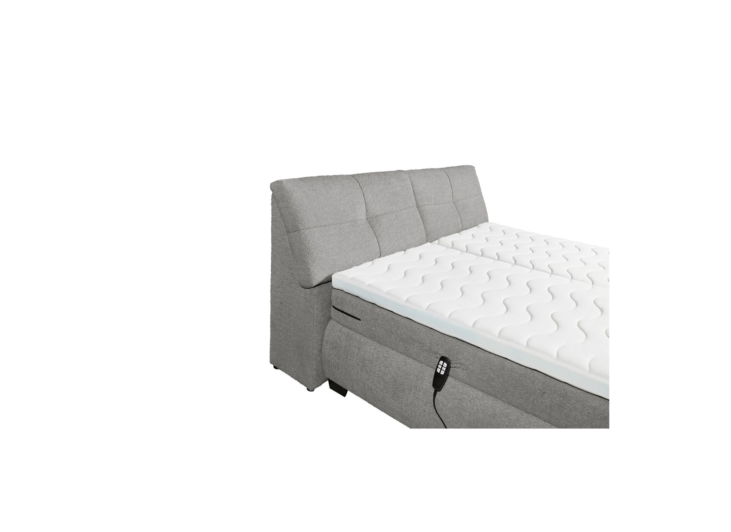 Detail - Boxspring Reynosa Gel 180x200cm avec rangement/électrique graphite