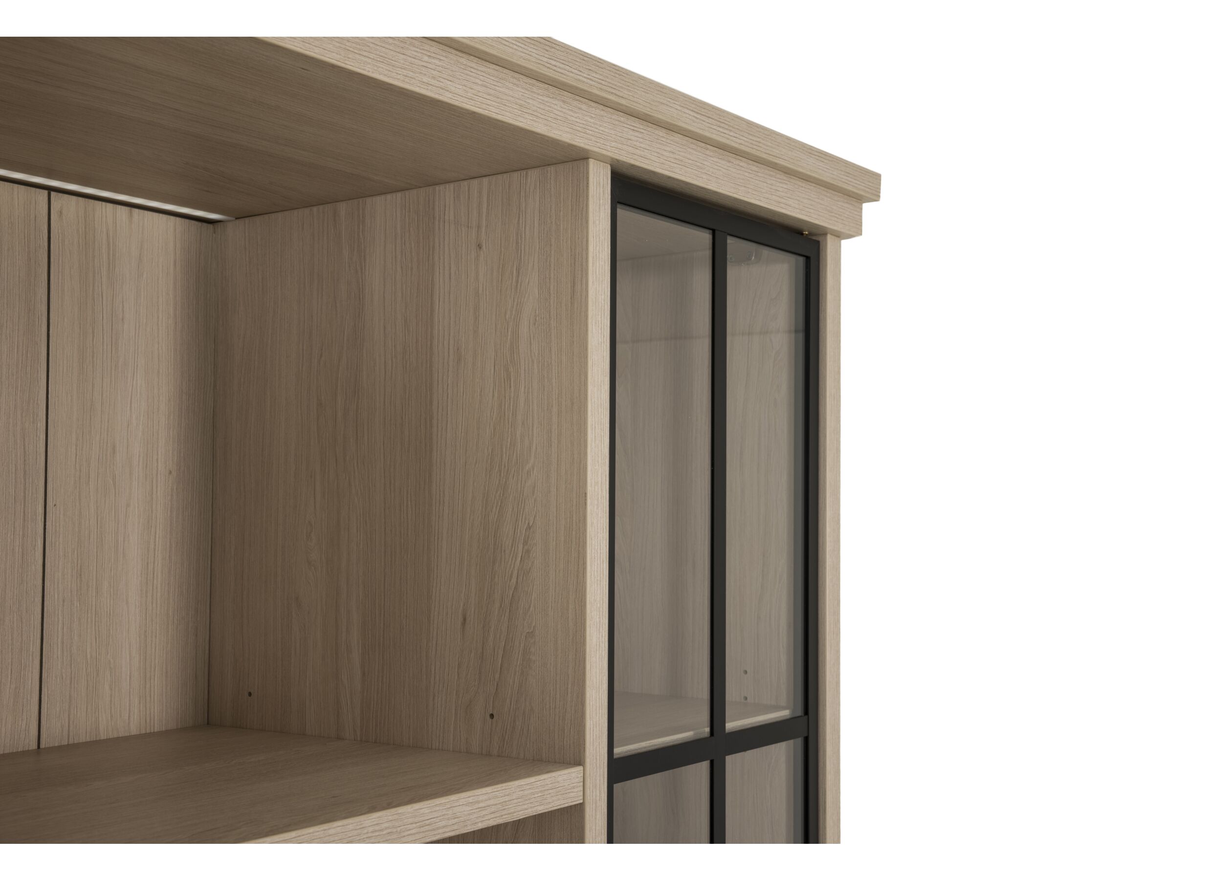 Detailfoto - Vitrinekast 104cm - decor - beige