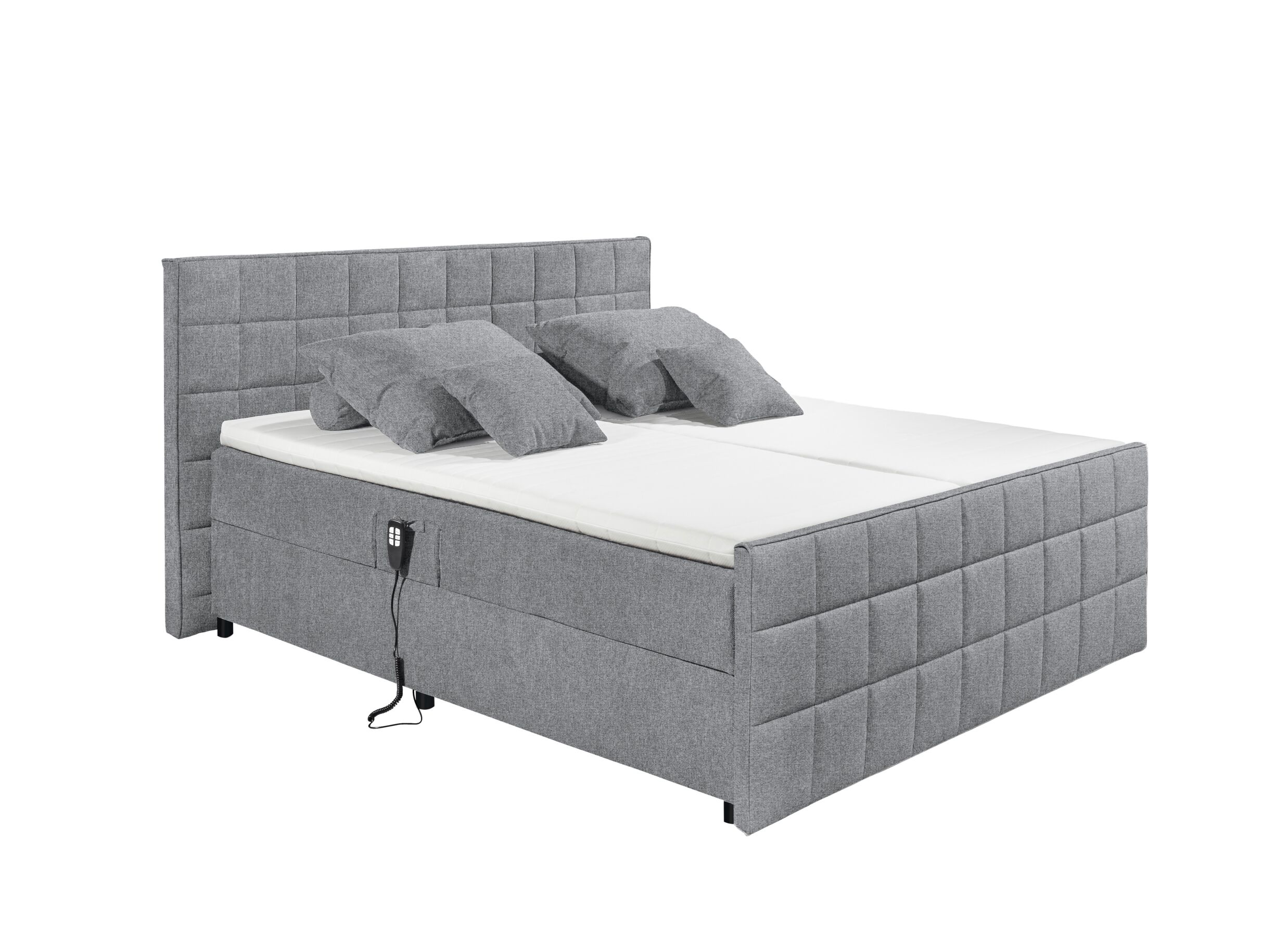 Hoofdfoto - Bedbox Gabun 180x200cm - stof - grijs elektrisch