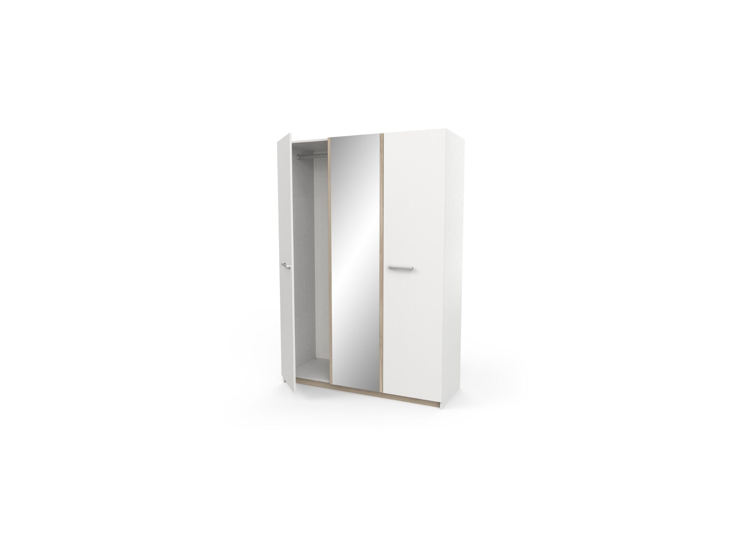 Garde-robe Watson 134cm - décor - chêne kronberg/blanc