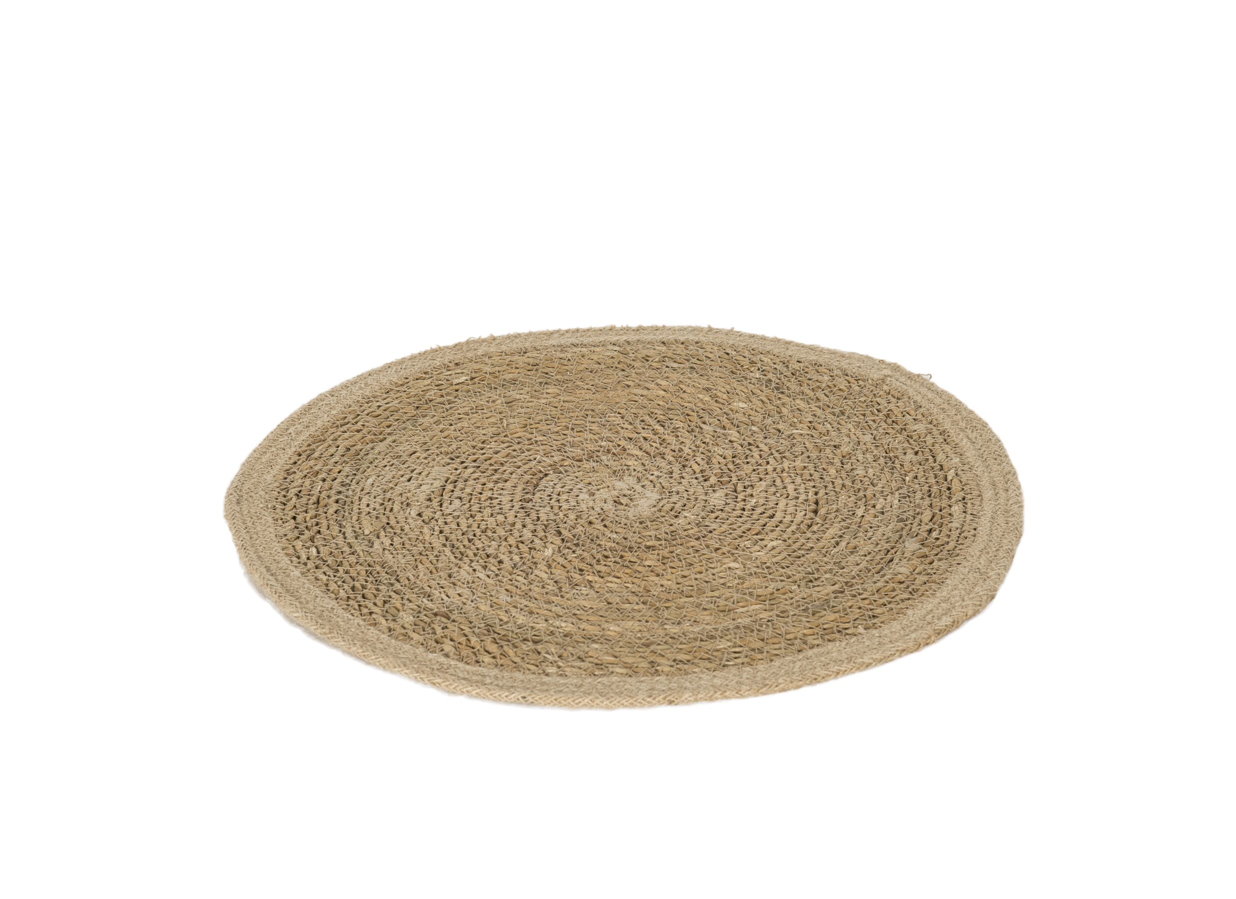 Hoofdfoto - Placemat Khan Ø37cm - zeegras/jute - naturel