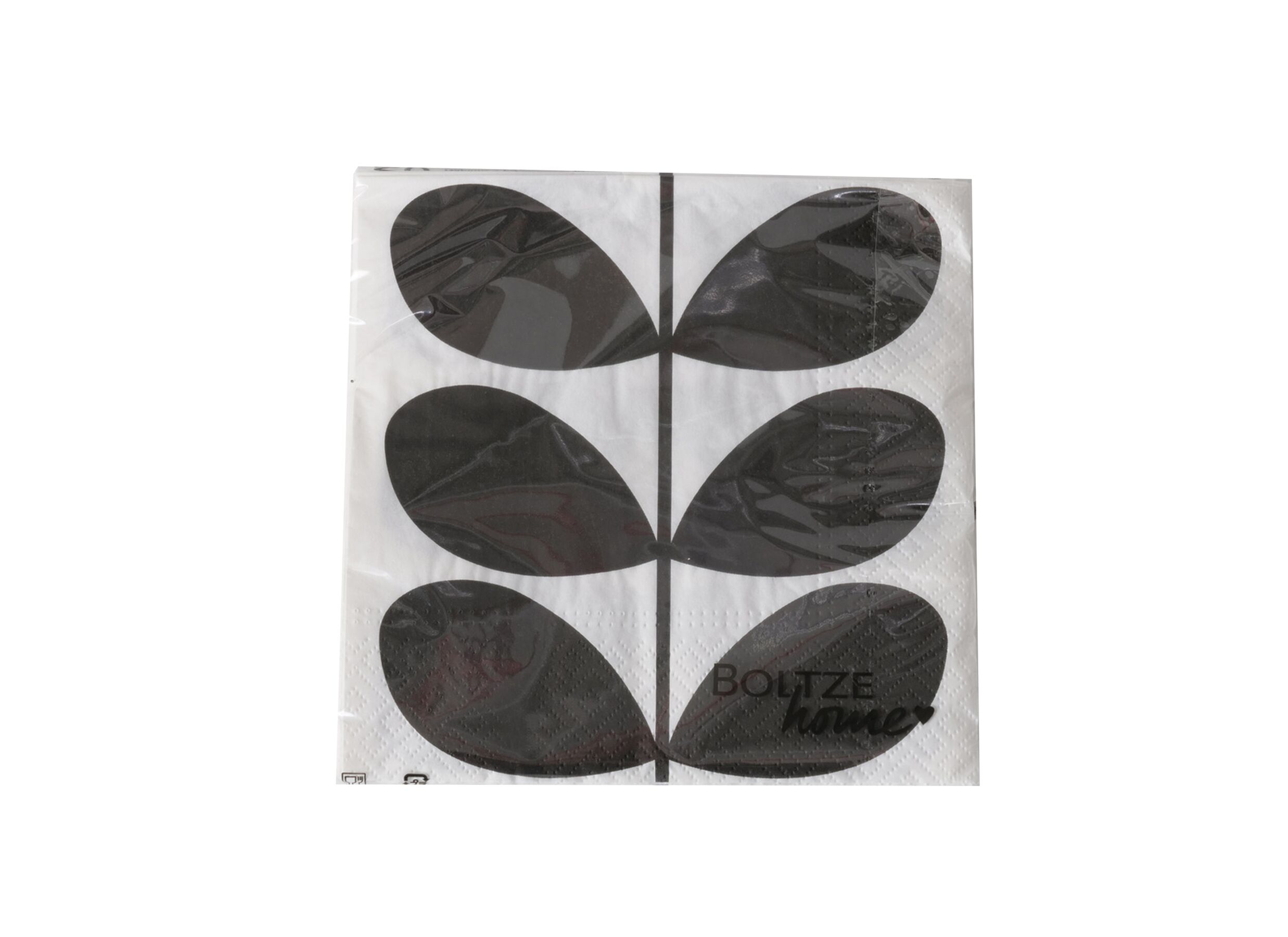 Plus Important - Serviette Gulvi 17x17cm noir blanc 20 pièces