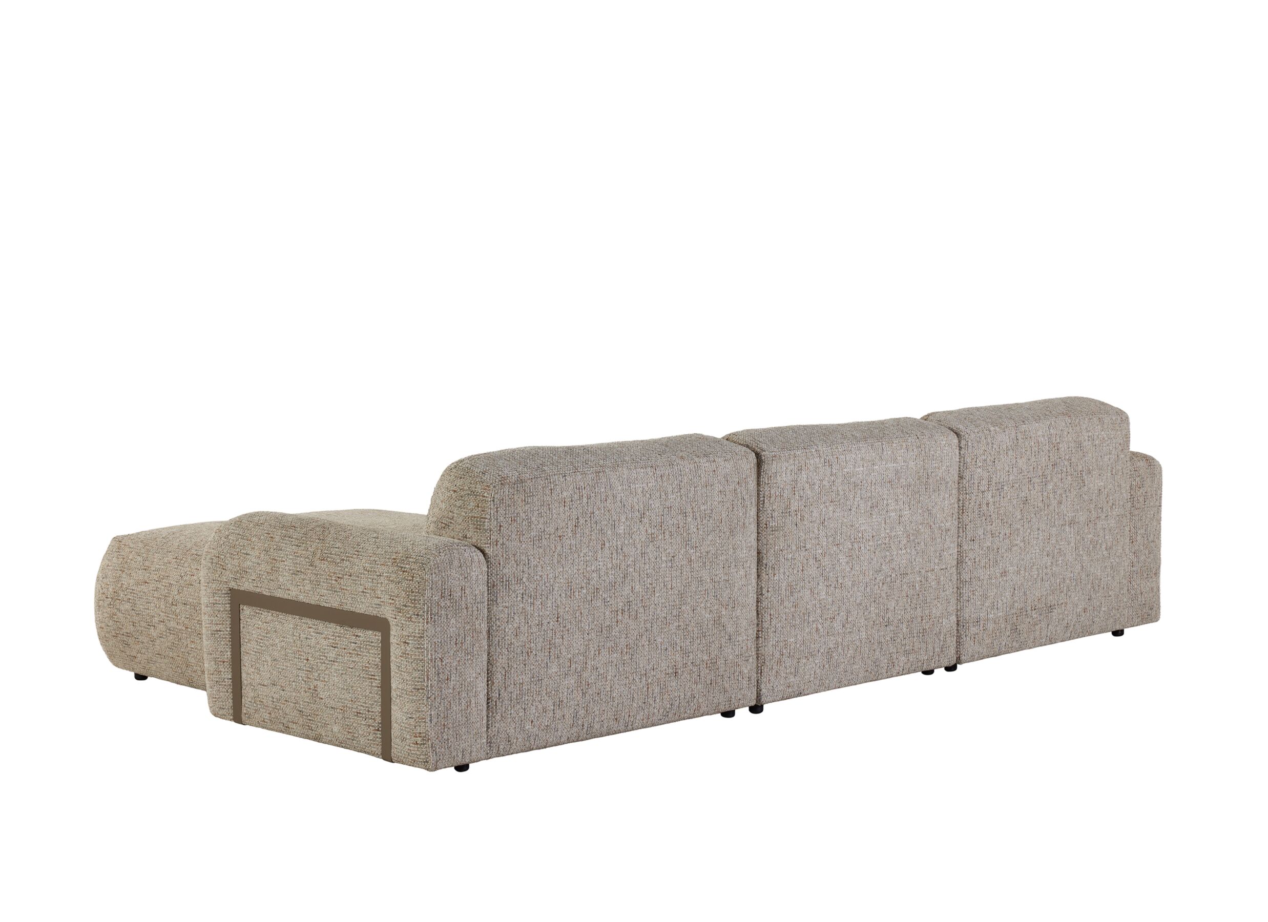 Overzichtsfoto - Hoeksalon Famy 353x187cm - stof - zand