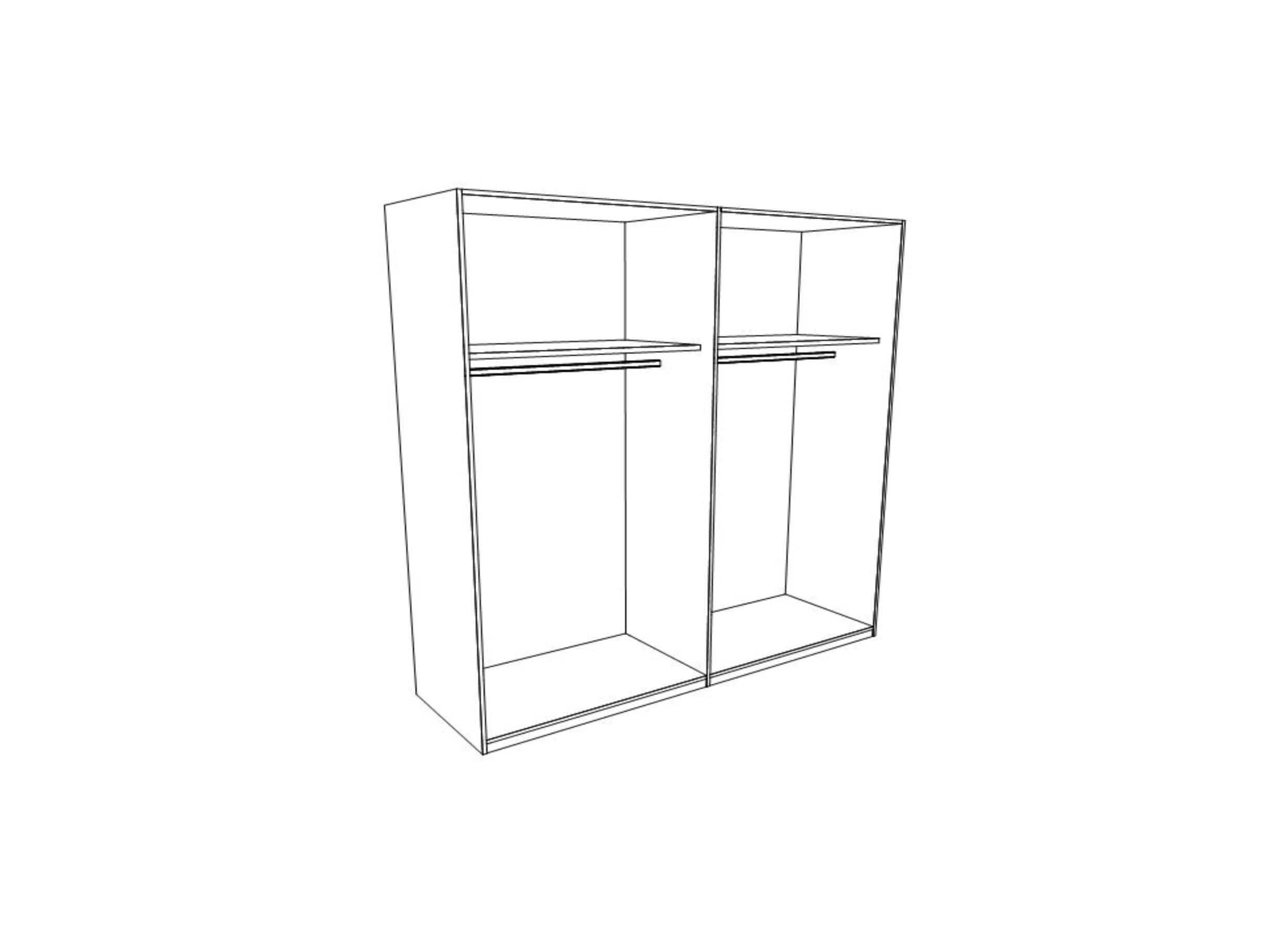 Armoire à portes coulissantes Clif 220cm - décor - old wood/béton