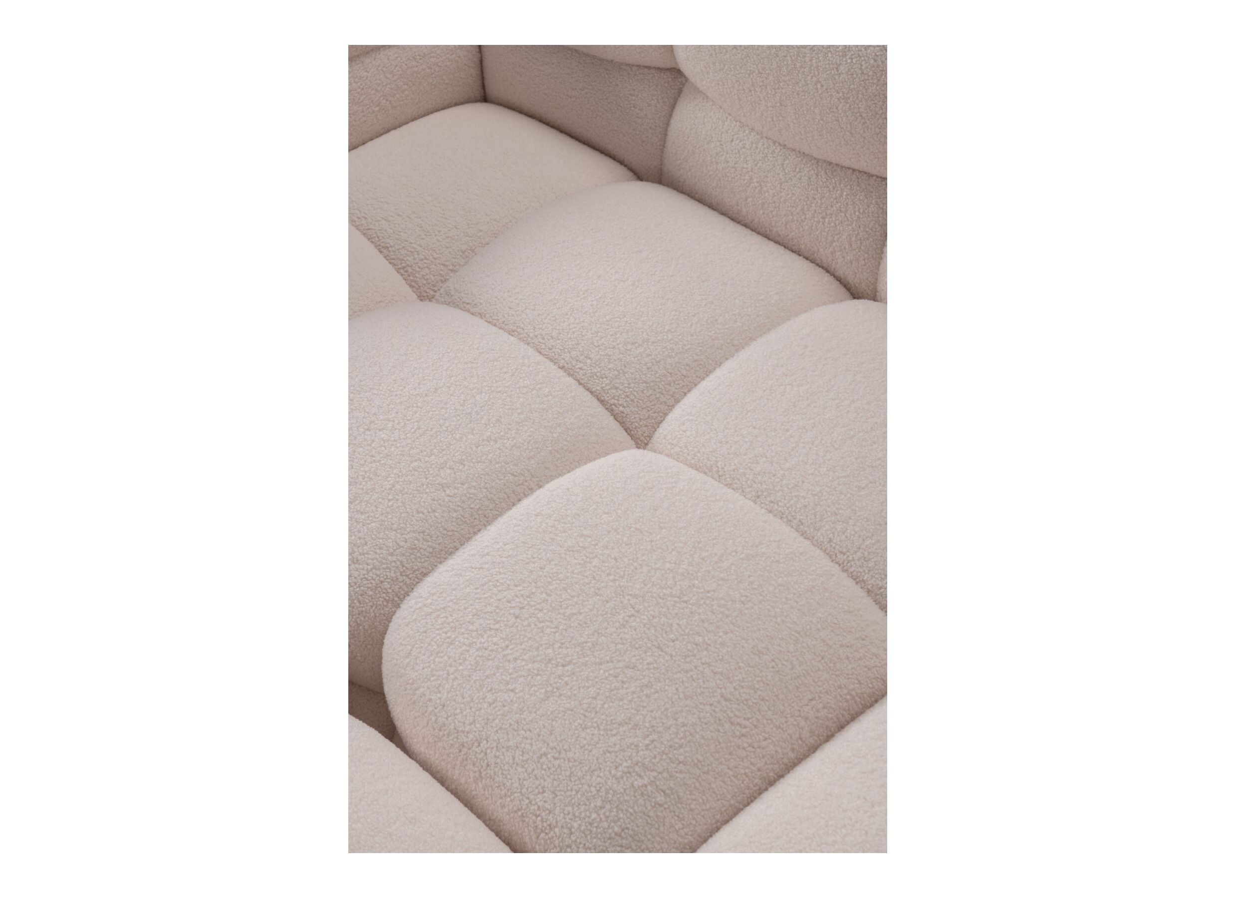 Detailfoto - Poef Bubble 109x74cm stof wit