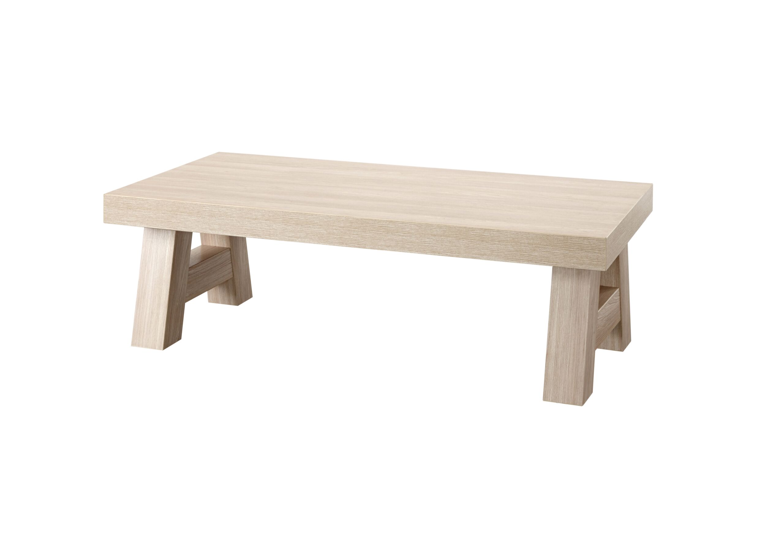 Plus Important - Table basse Orange 135x43x68cm - orme naturel - naturel