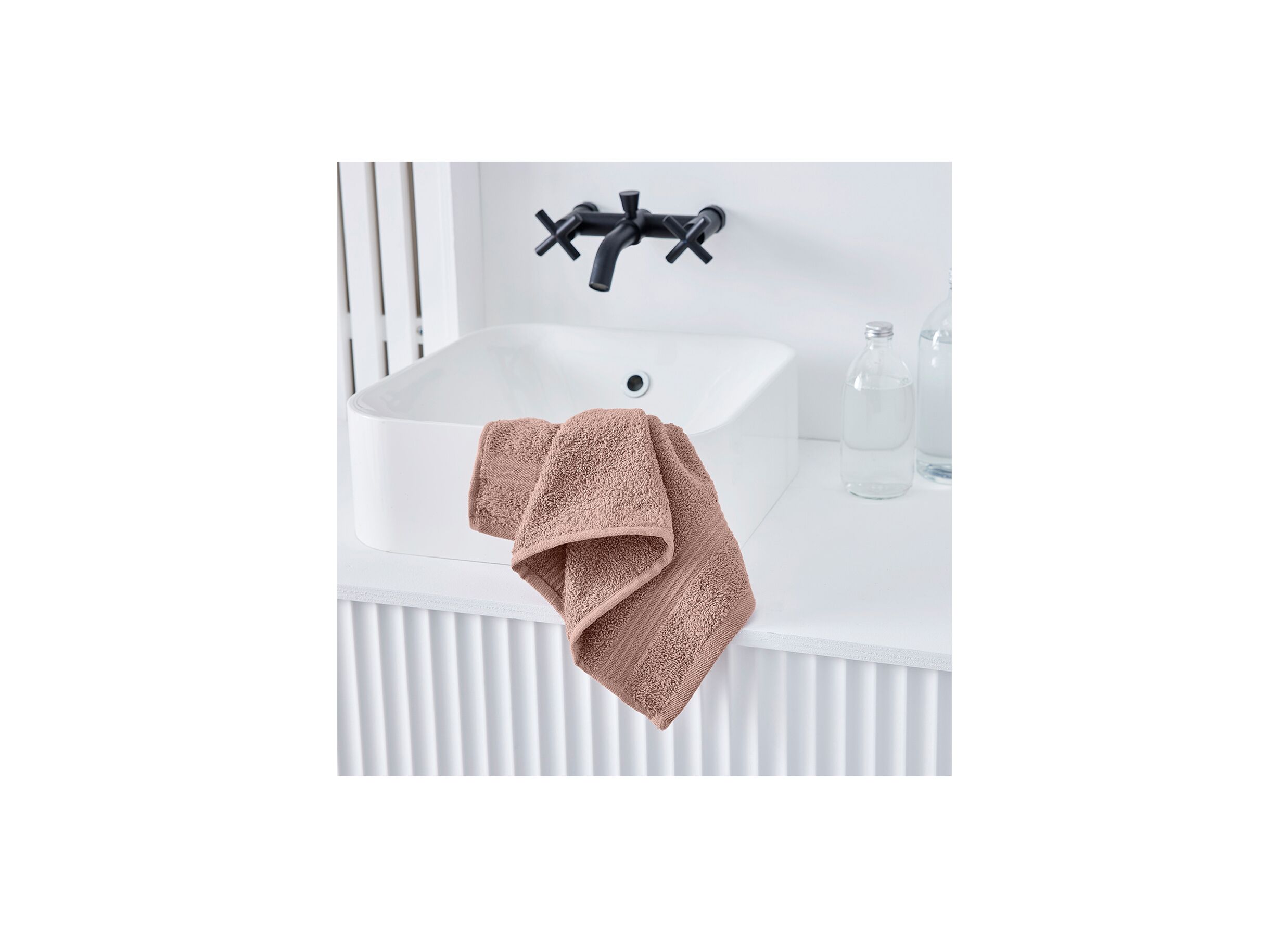 Serviette de bain Essential 30x50cm rose des sables - Serviette de bain Essential 30x50cm rose des sables