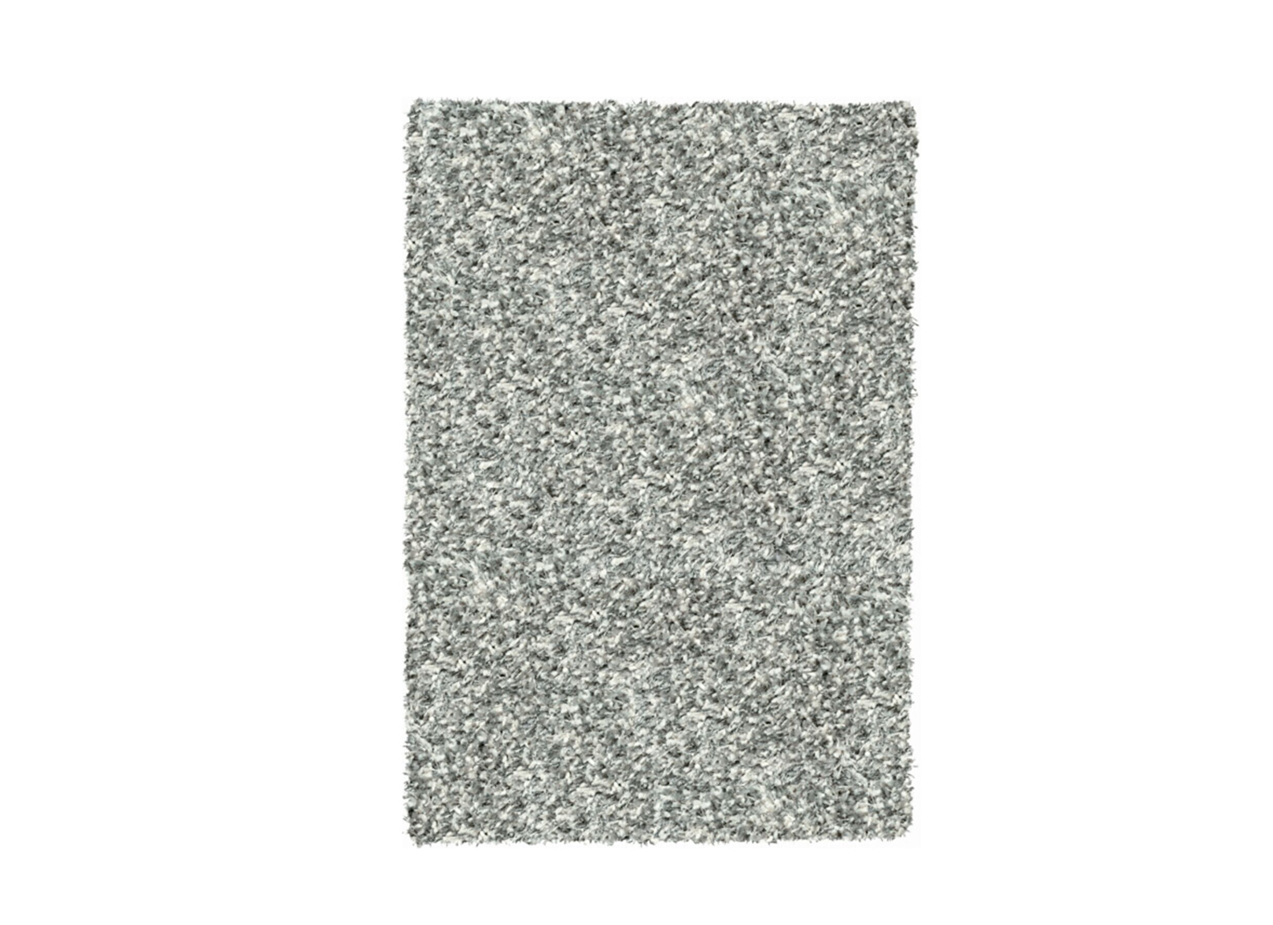 Tapijt Twister 65x130cm - polypropyleen - wit & zilver