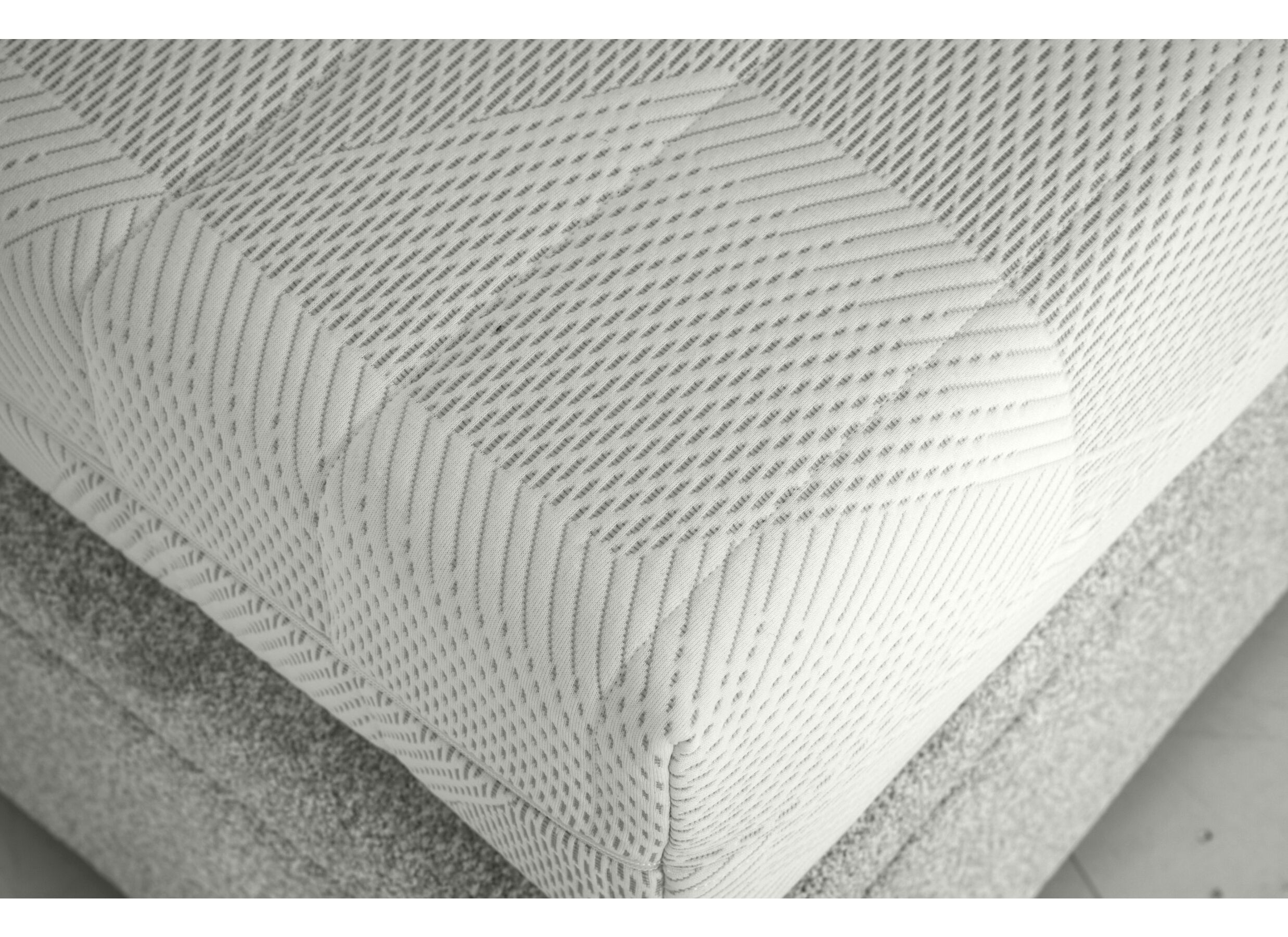 Detailfoto - Bedbox Butterfly 180x200cm - stof - lichtgrijs met opbergruimte