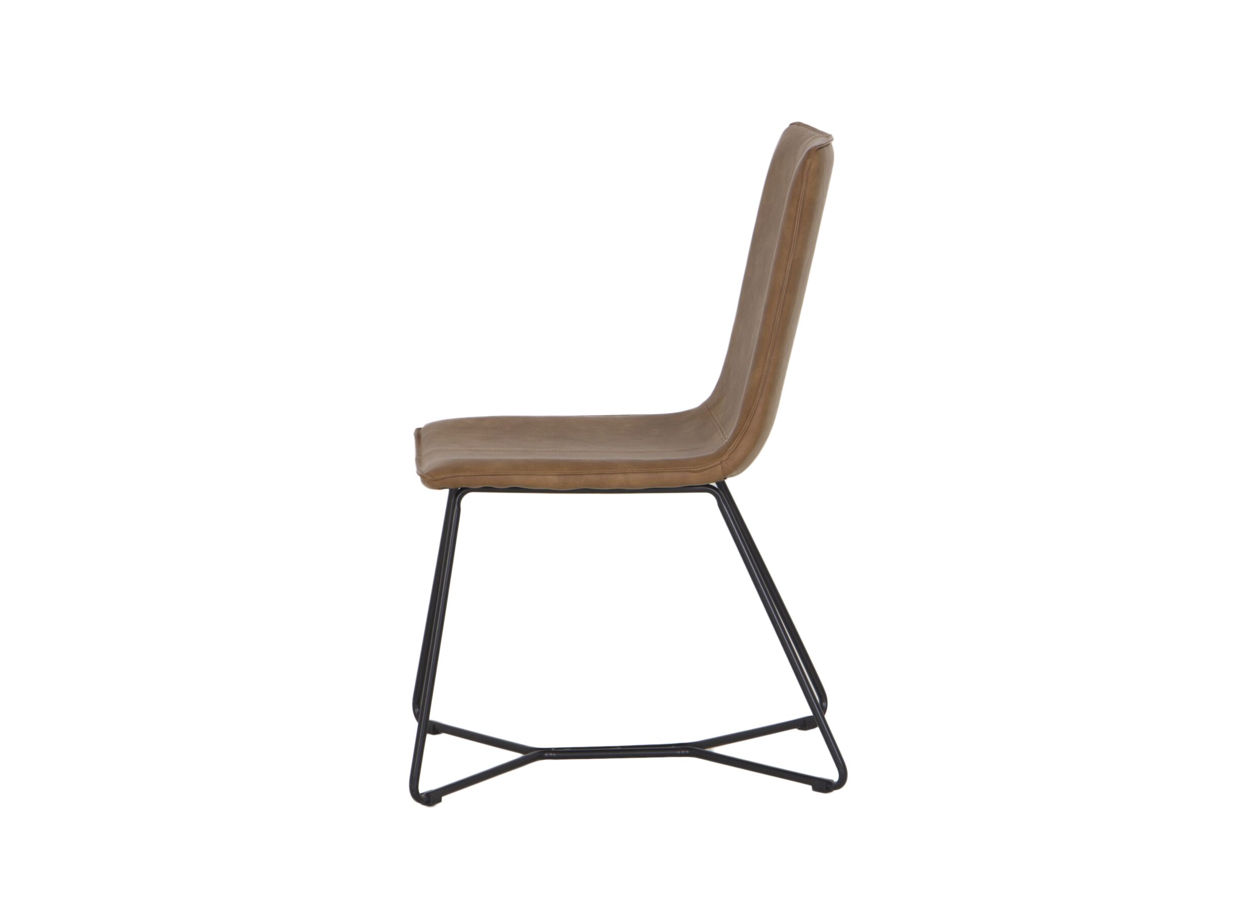 Detail - Chaise Zigzag 46x60x90cm - similicuir - cognac
