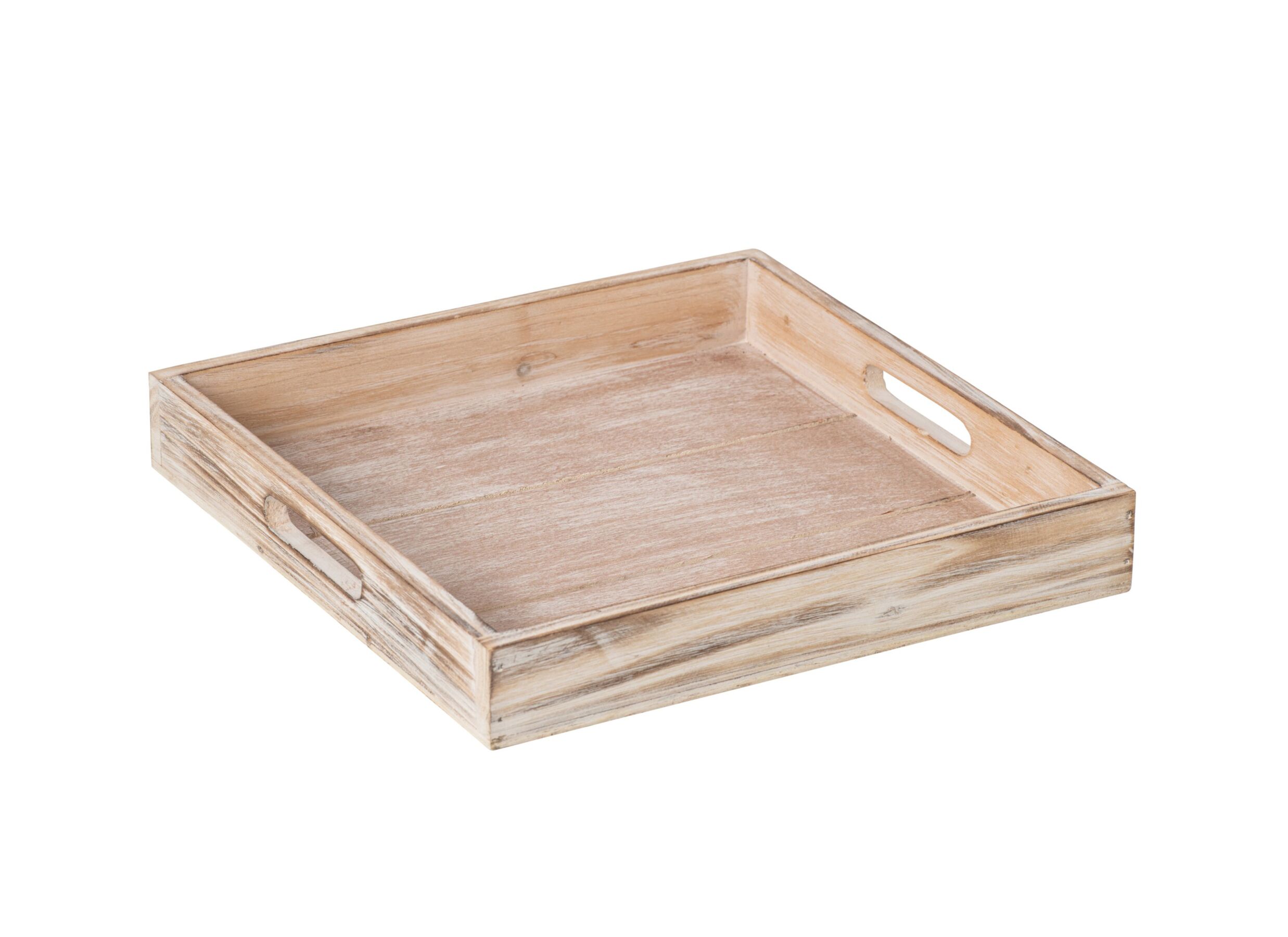 Dienblad 28x28x4cm - den massief - beige - Plateau 28x28x4cm - pin massif - beige