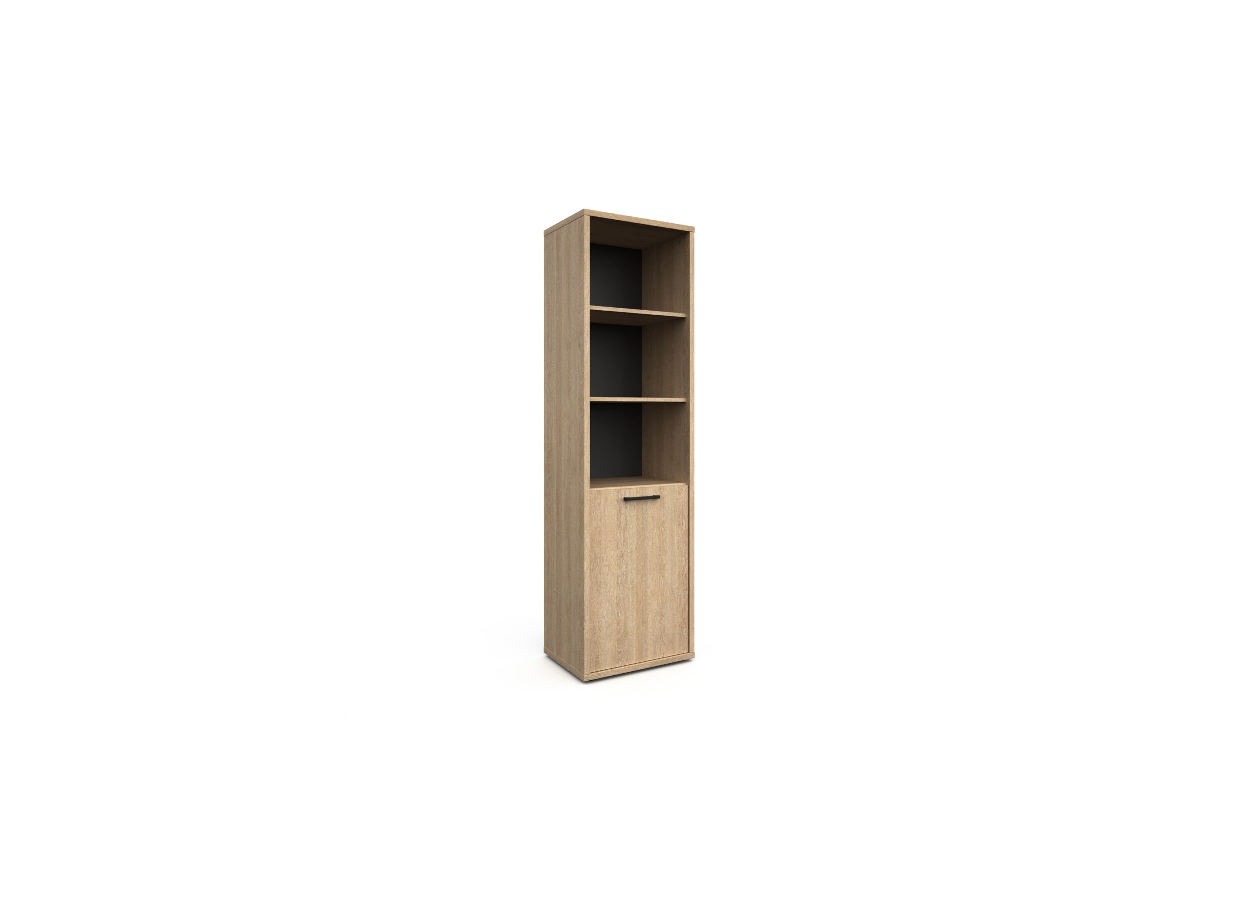 Boekenkast Tessa 60x44x210cm - melamine - zand eik - Boekenkast Tessa 60x44x210cm - melamine - zand eik