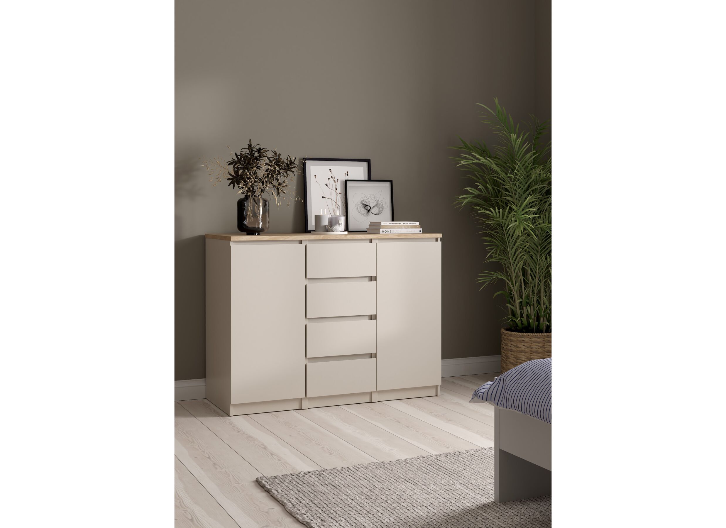 Foto ambiance - Commode Naia 121x50x91cm - décor - cashmere/jackson hickory