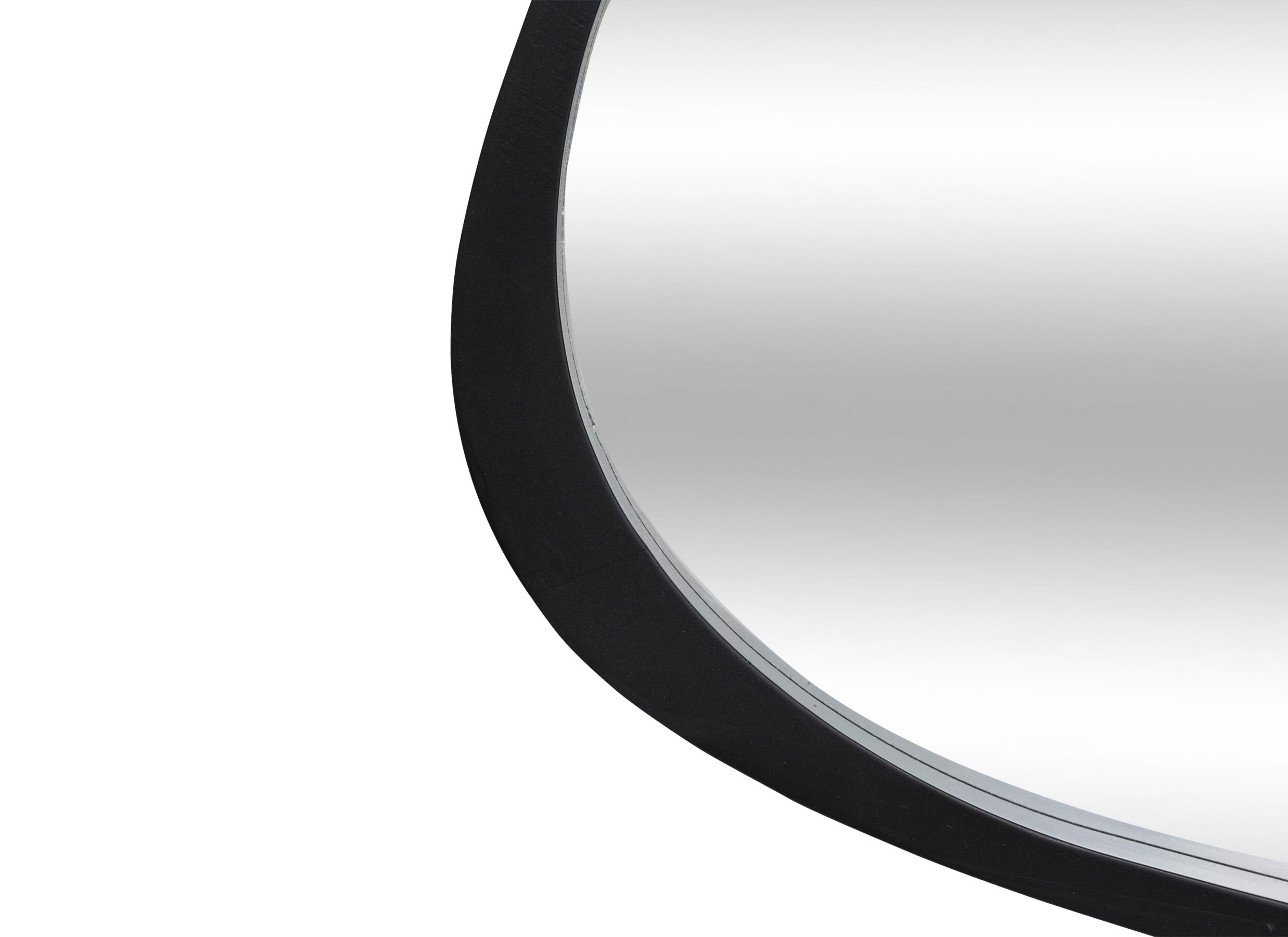 Detail - Miroir Wayne 63x57cm - MDF/verre - noir