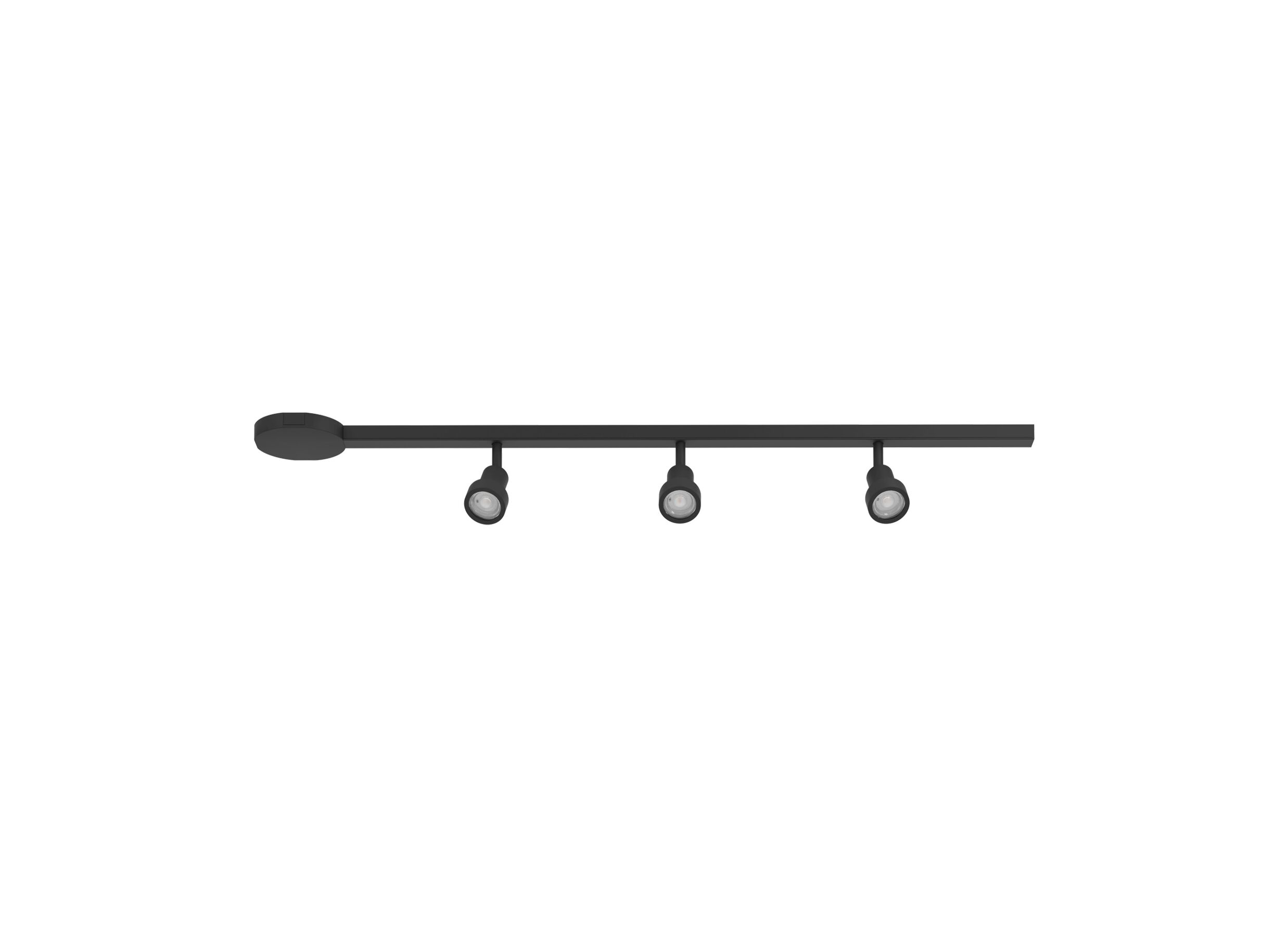 Ledspot EasyT met 3 spots 4W GU10 aluminium zwart - Spot LED EasyT avec 3 spots 4W GU10 aluminium noir