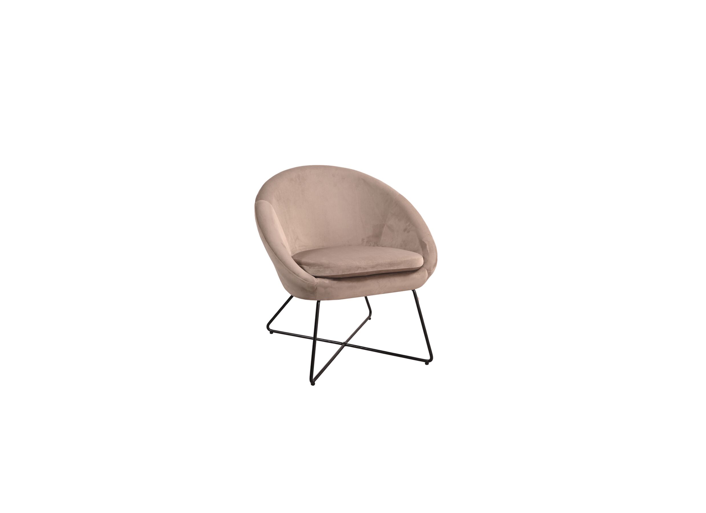 Plus Important - Fauteuil Juice 70x69x73,50cm - velours - taupe