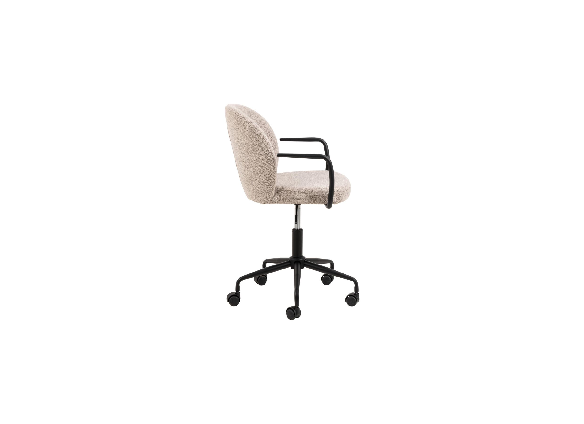 Aperçu - Chaise de bureau tissu/acier poudré - beige/noir mat