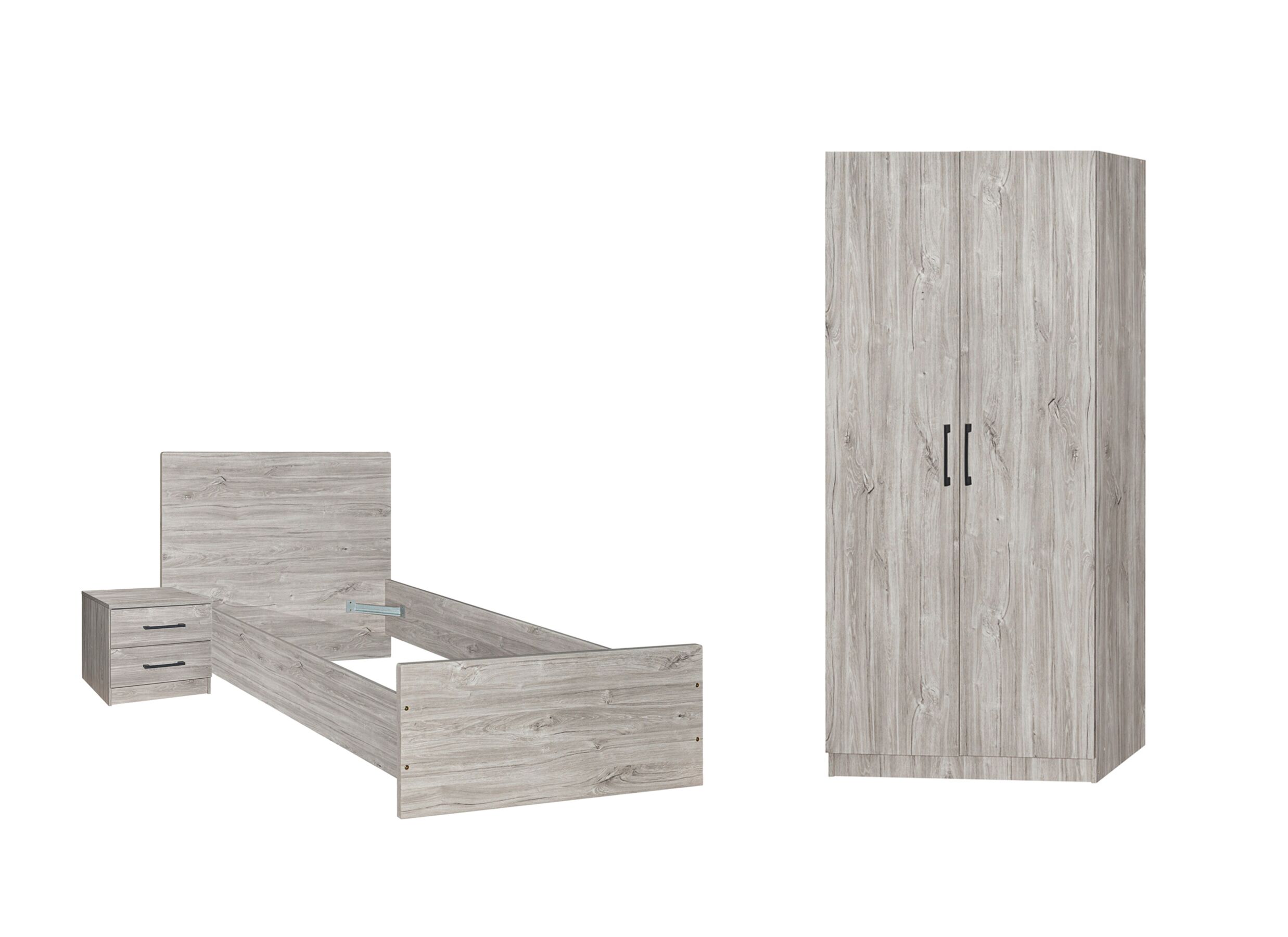 Plus Important - Chambre enfant Elmo avec lit 90x200cm - armoire 80cm et 1 table de chevet