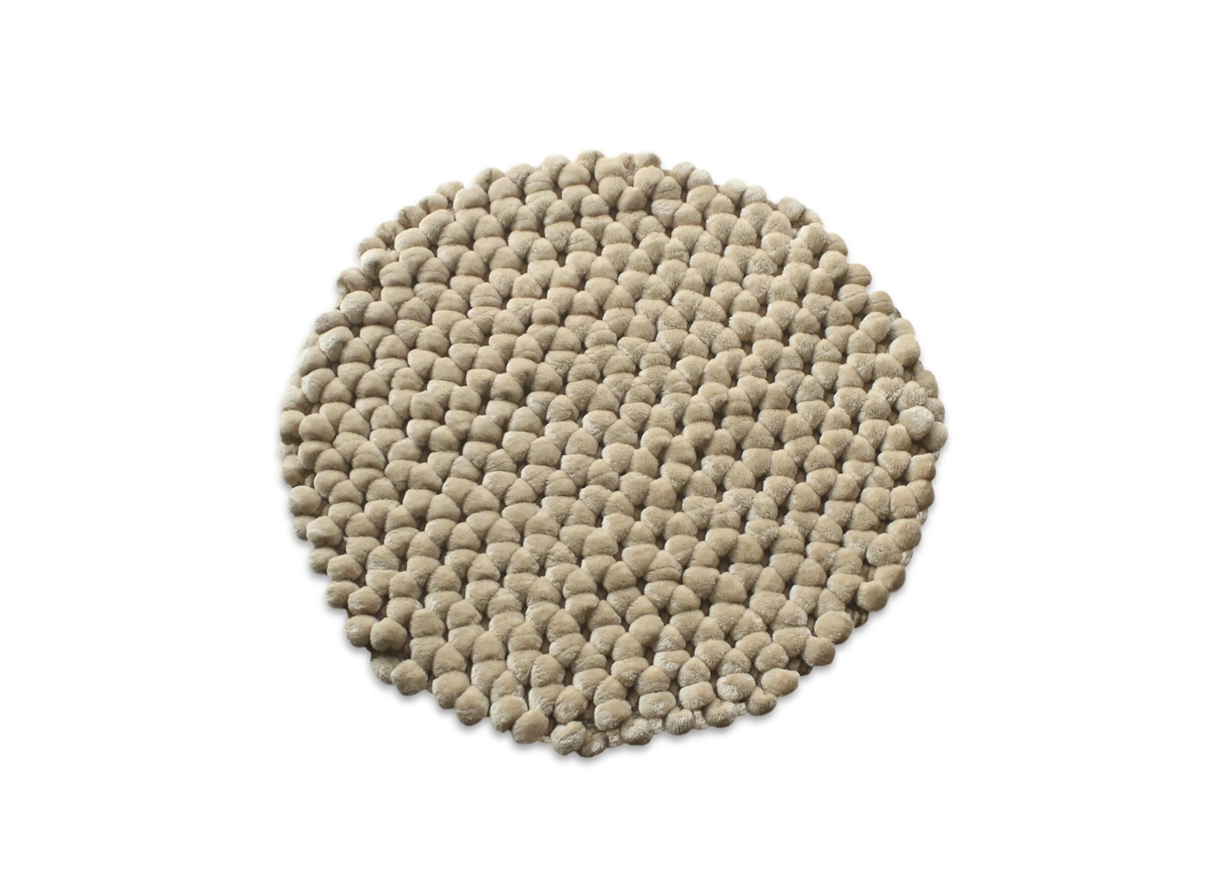Badmat Lusso Ø60cm - polyester & katoen - forest sand - Tapis de bain Lusso Ø60cm - polyester & coton - forest sand