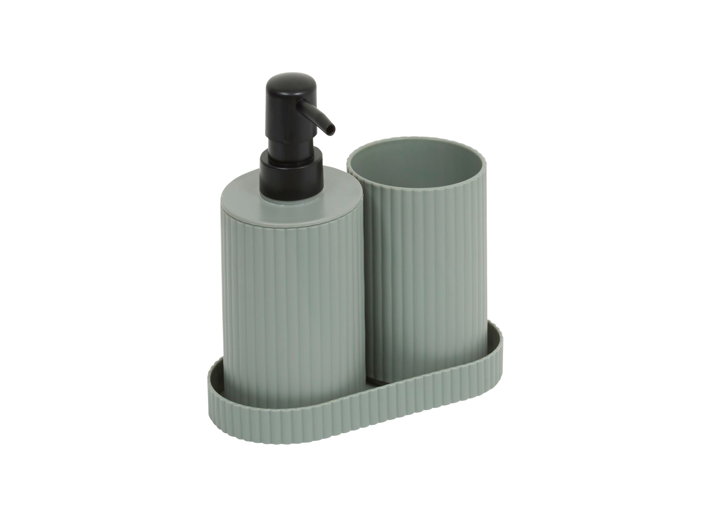 Badkamerset 16x8x17cm - polypropyleen - groen - Set de salle de bain 16x8x17cm - polypropylène - vert