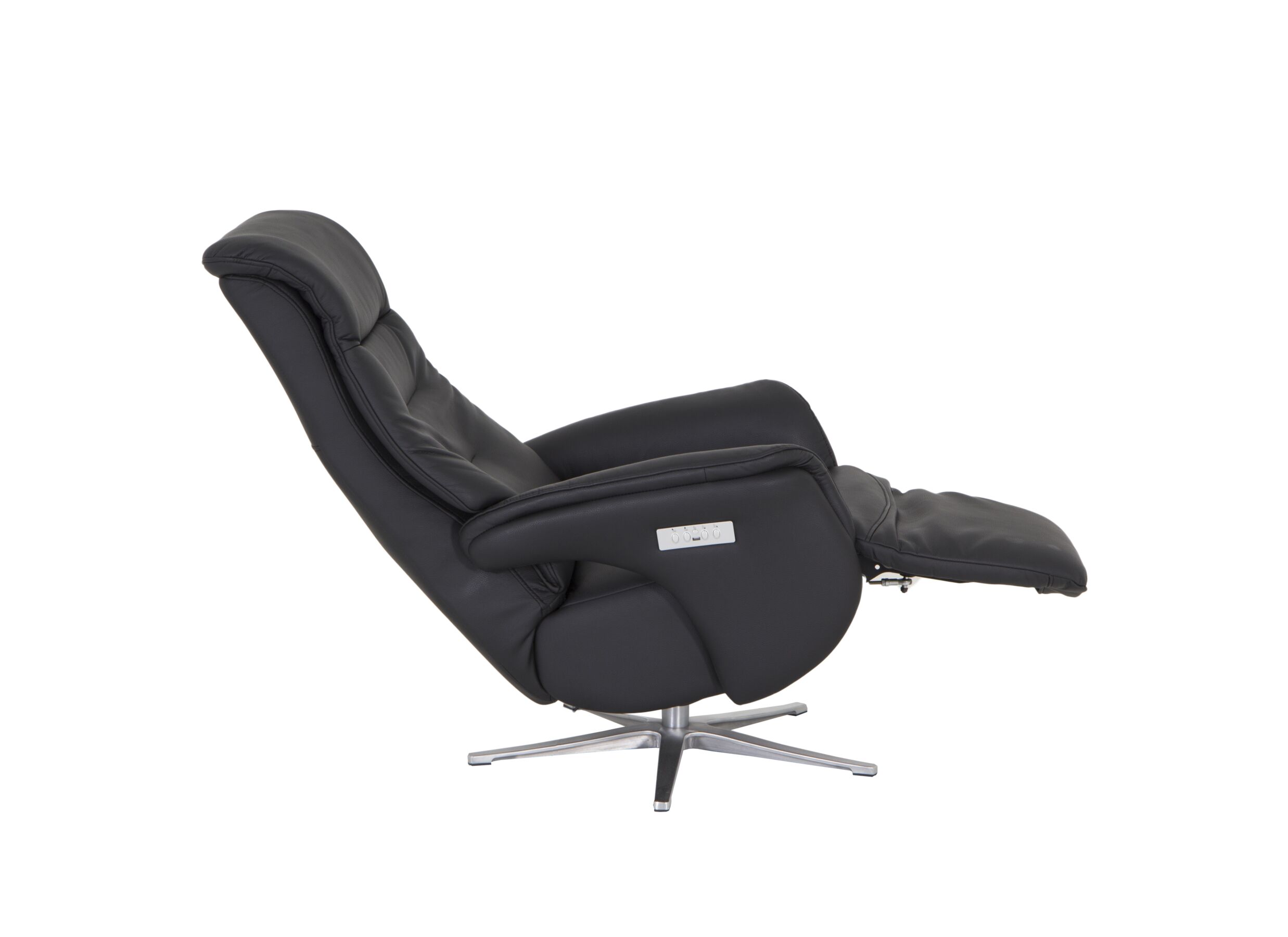 Relaxzetel Visione elektrisch - lederlook - zwart