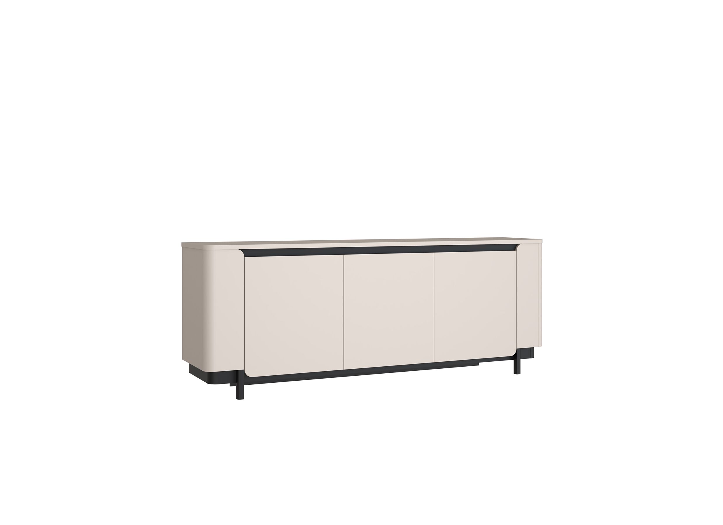 Buffet Vodol 205cm - Buffet Vodol 205cm - panneau décor - sable/noir