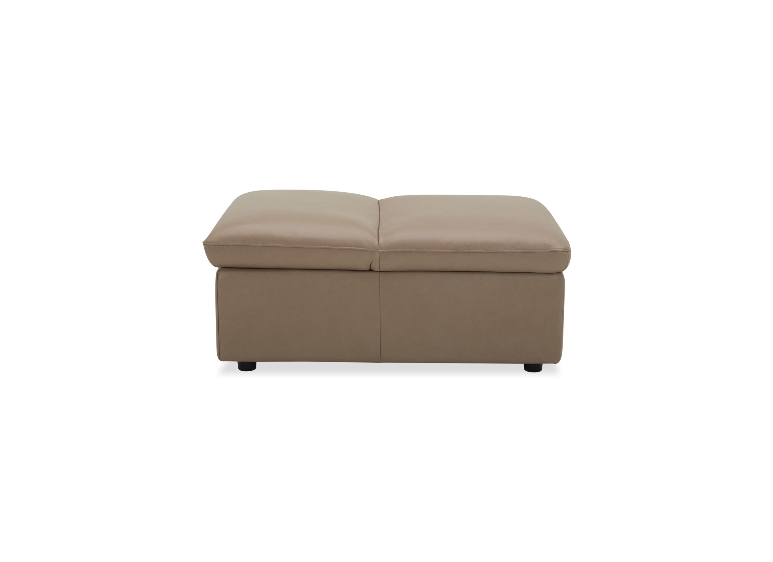 Pouf Back 102x71cm cuir camel avec rangement
