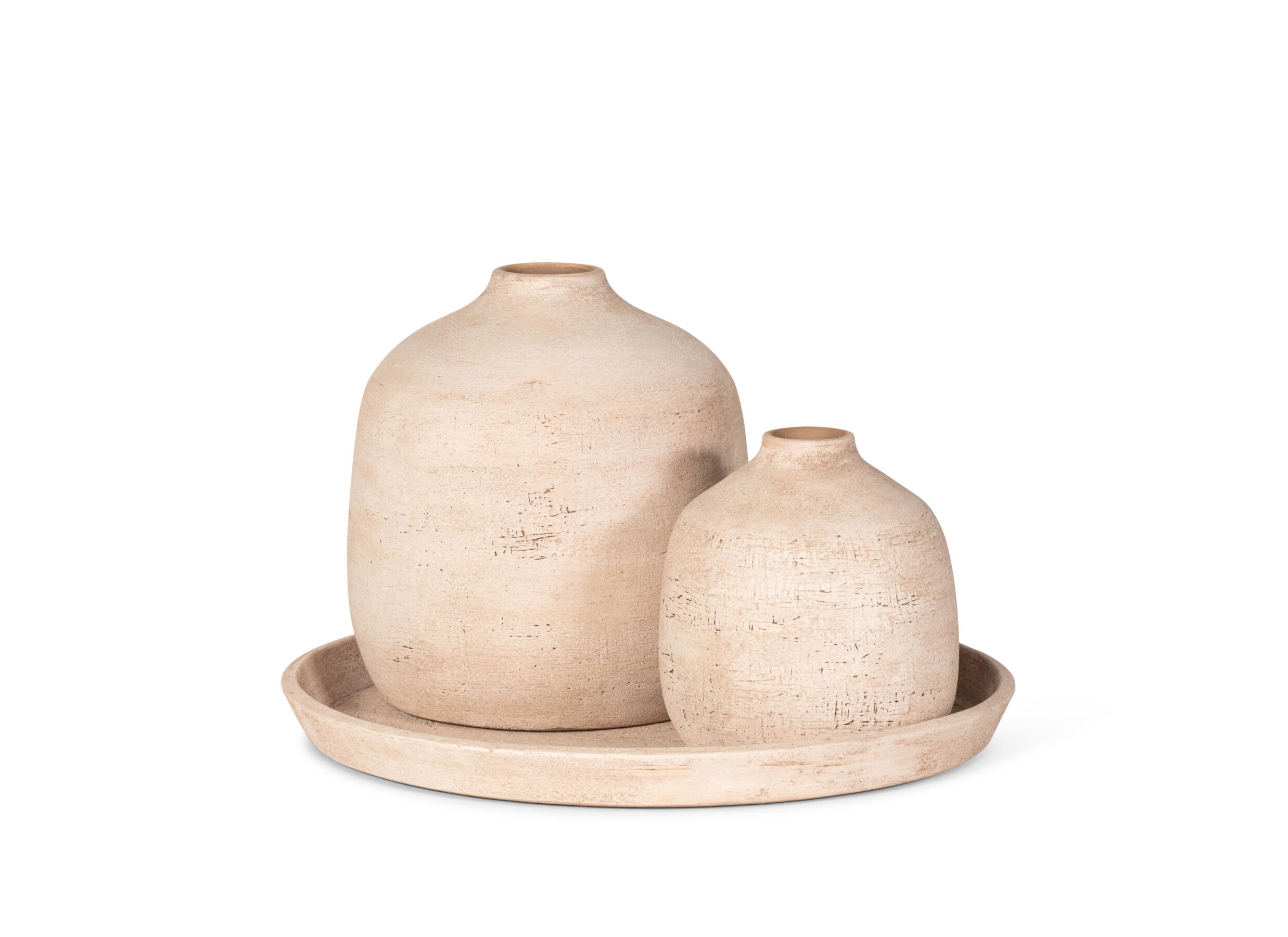 Setfoto - Schaal Ø50cm - stoneware - beige
