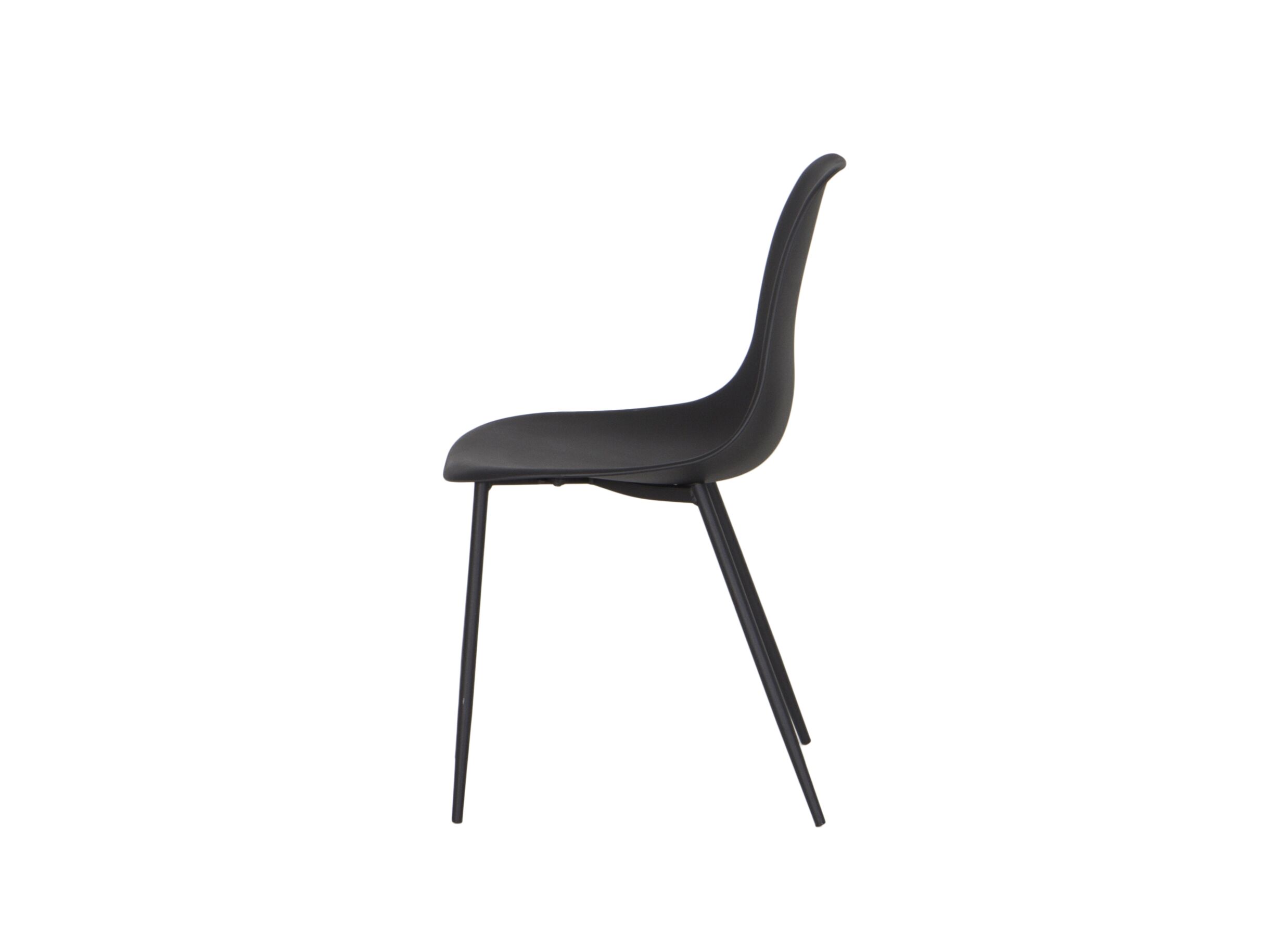Chaise coque Goy 46x52,5x82,5cm - polypropylène - noir