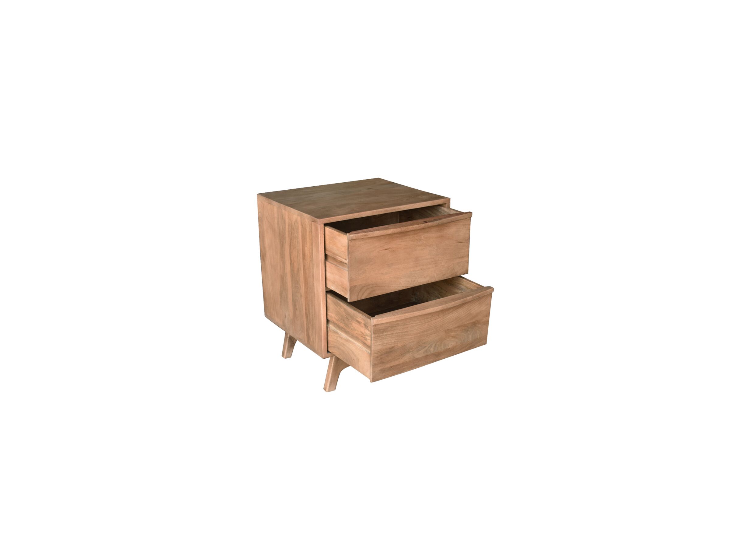 Disposition - Table de chevet Palaya 50x43x60cm - manguier massif - naturel