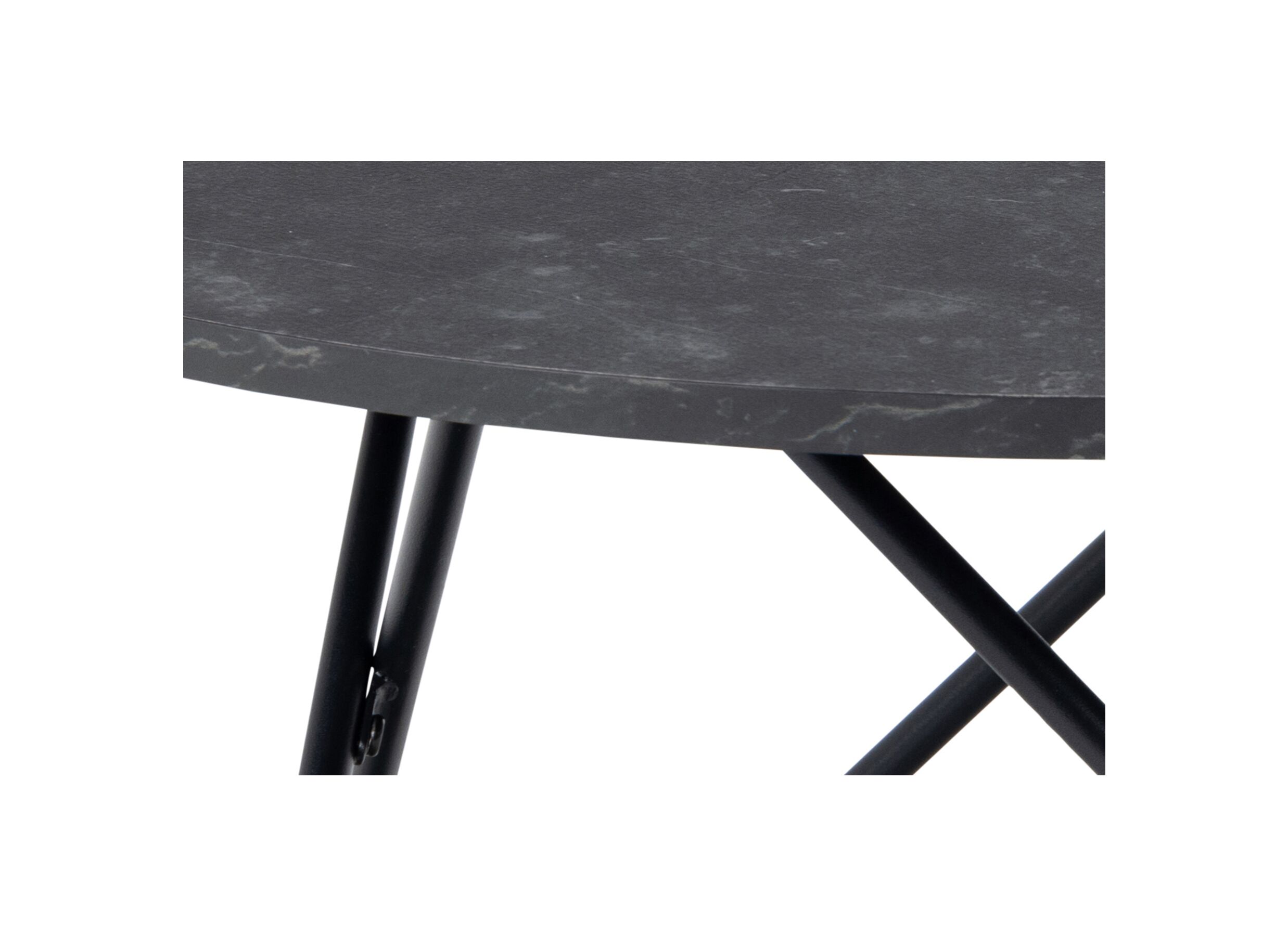 Salontafel Ø80cm - marmer - zwart