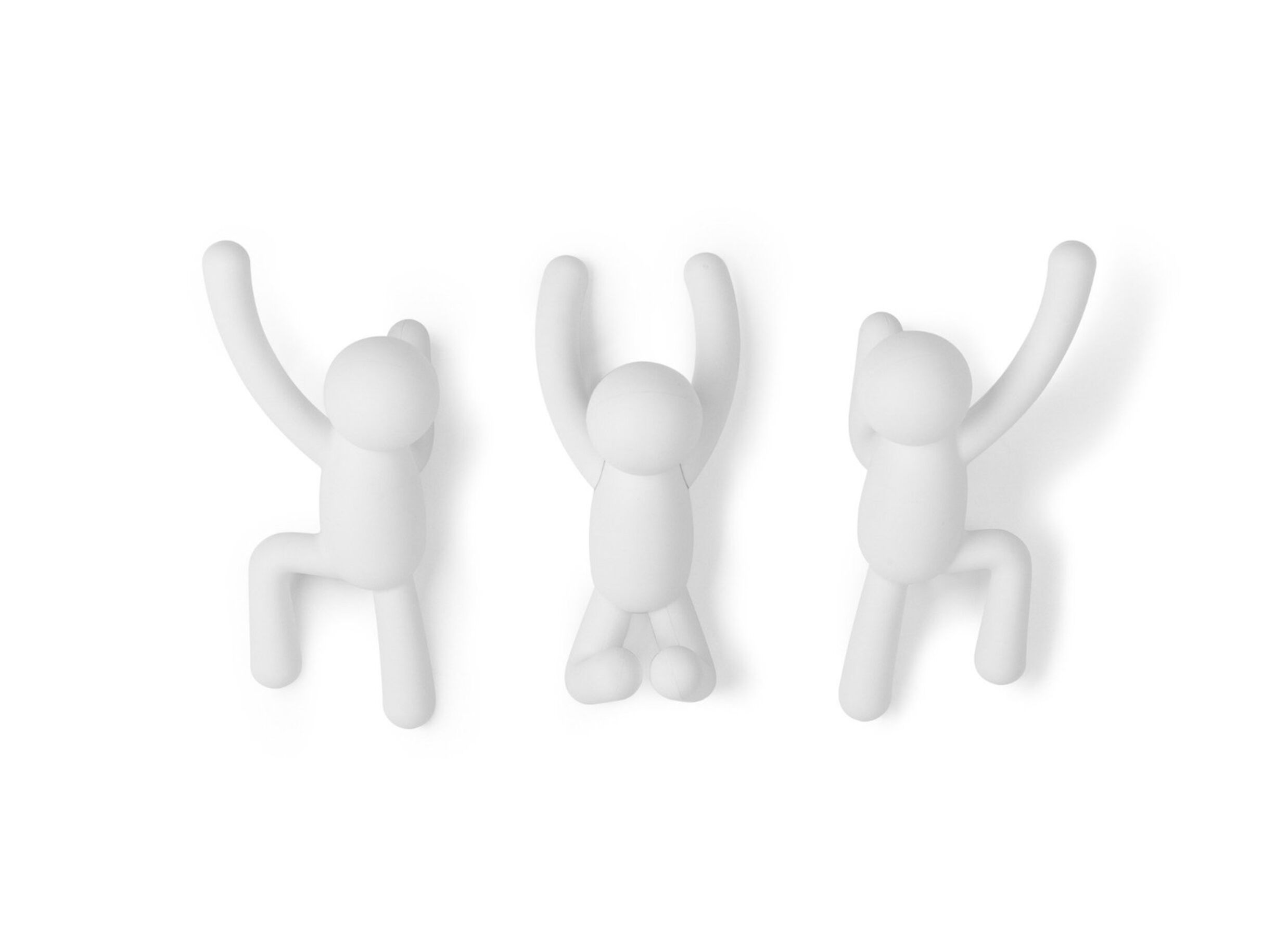 Portemanteau mural Buddy 7 - Portemanteau mural Buddy 7,6cm, lot de 3