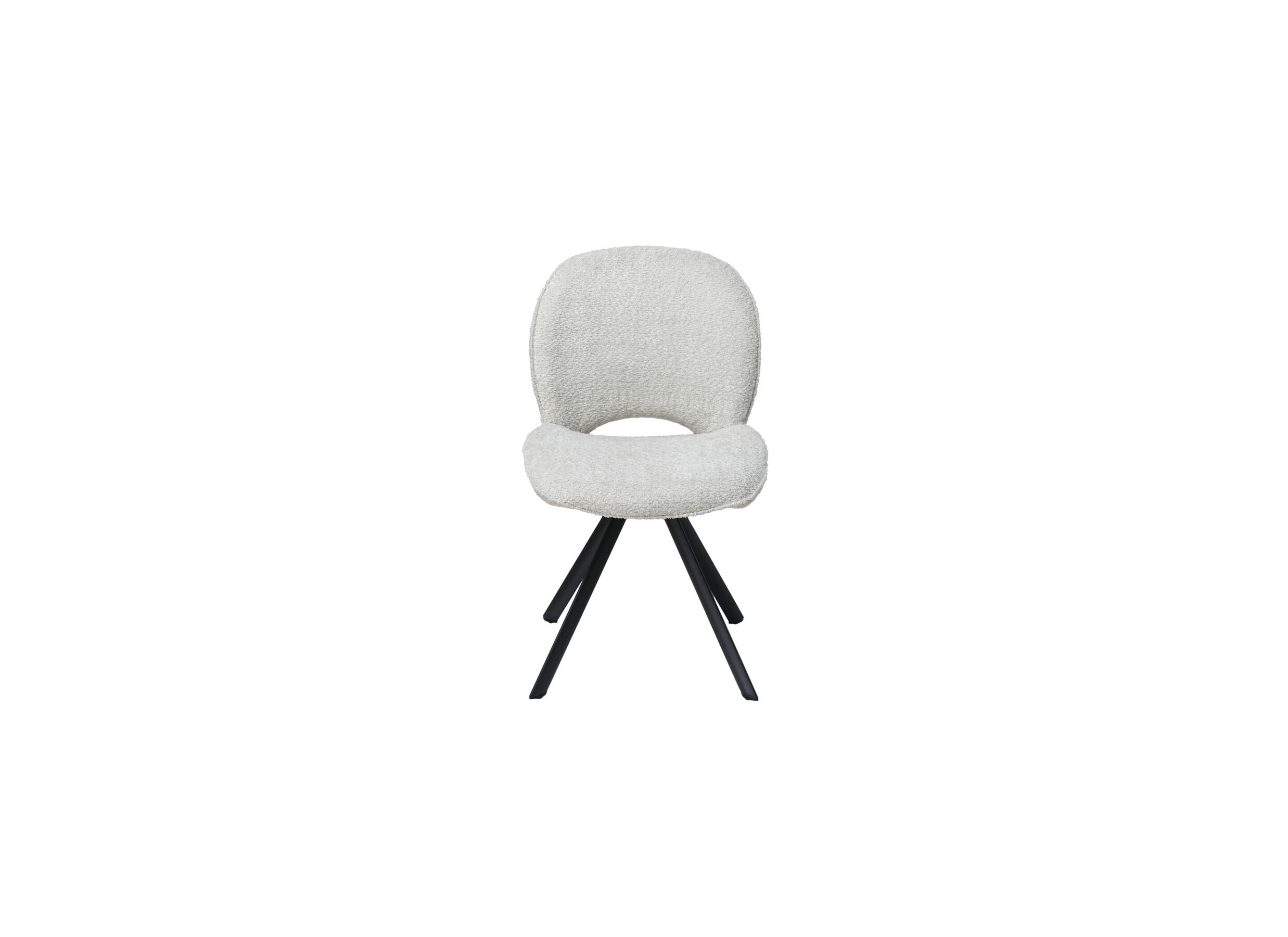Overzichtsfoto - Draaistoel Adrian 60x58x86cm - polyester - wit