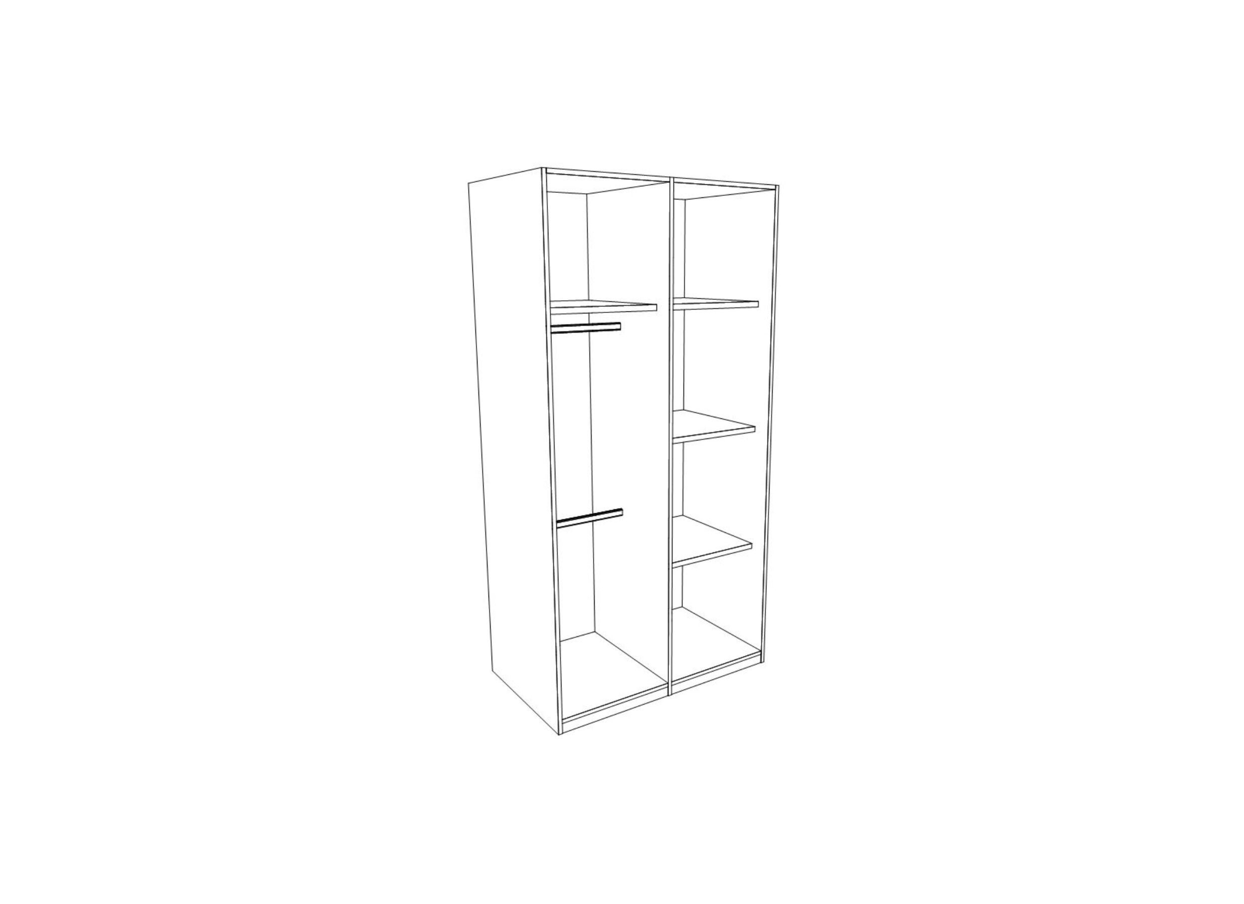 Indeling - Kleerkast Cindy 95cm - decor - roze/wit