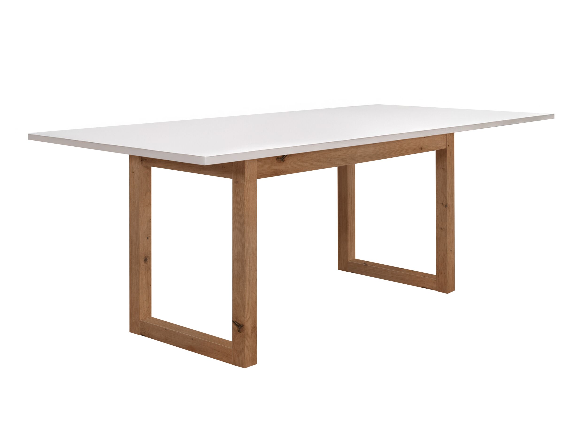 Overzichtsfoto - Tafel Denver 160/200x90cm - decor - wit & artisanale eik