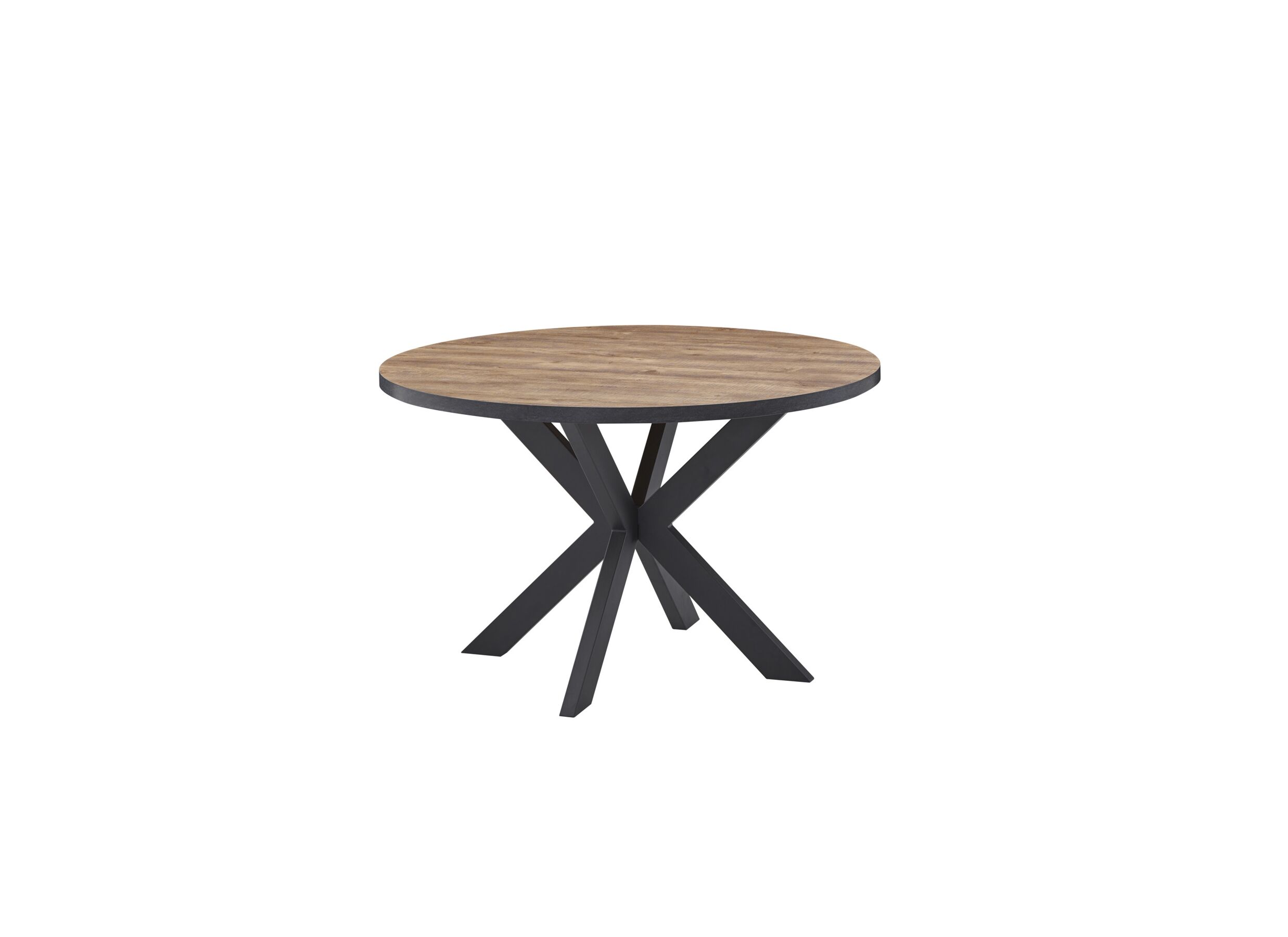 Plus Important - Table ronde Estrella Etienne Ø120cm - film décoratif - industrial oak