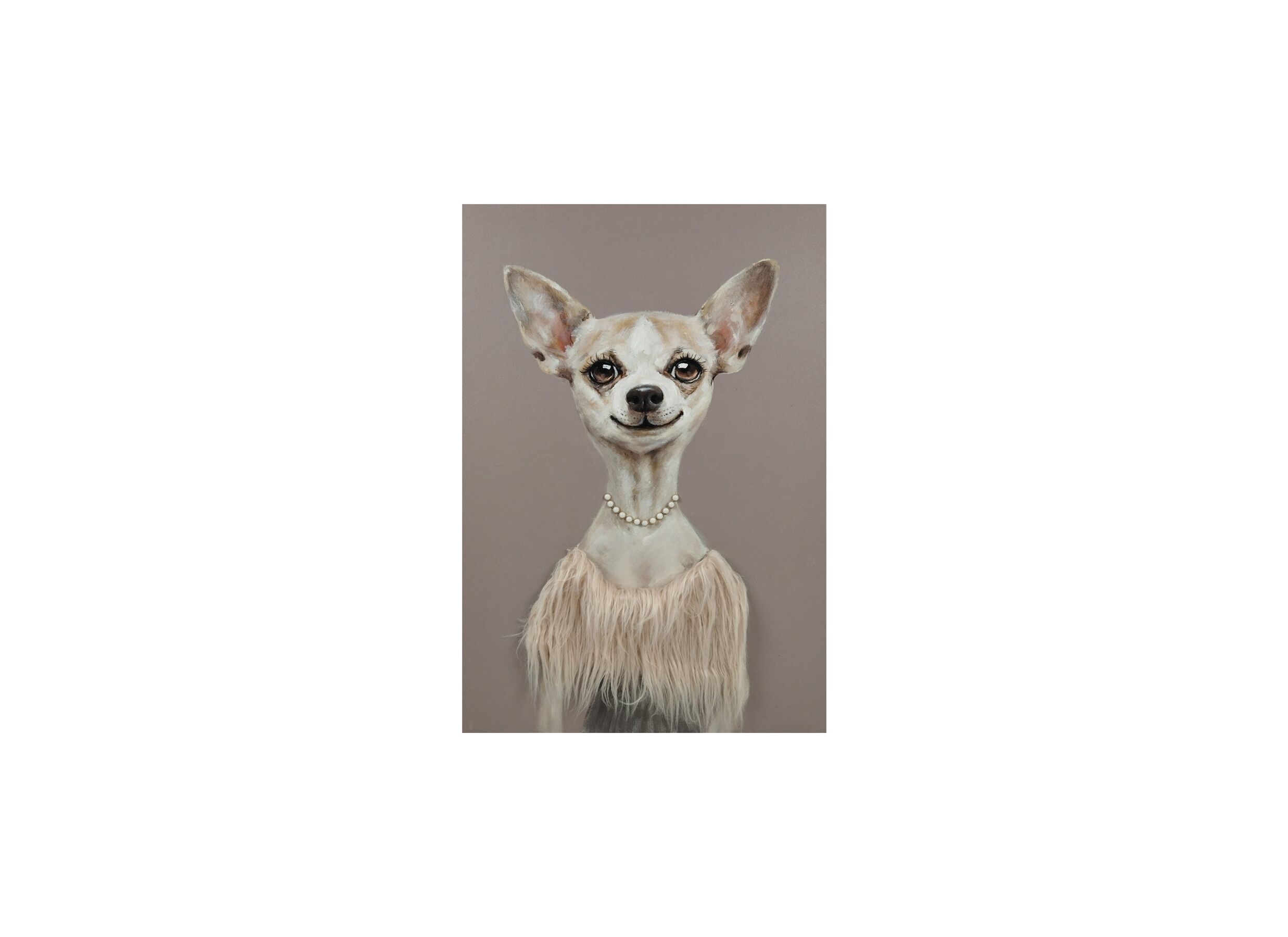 Schilderij op canvas Chihuahua 60x90cm - Peinture sur toile Chihuahua 60x90cm